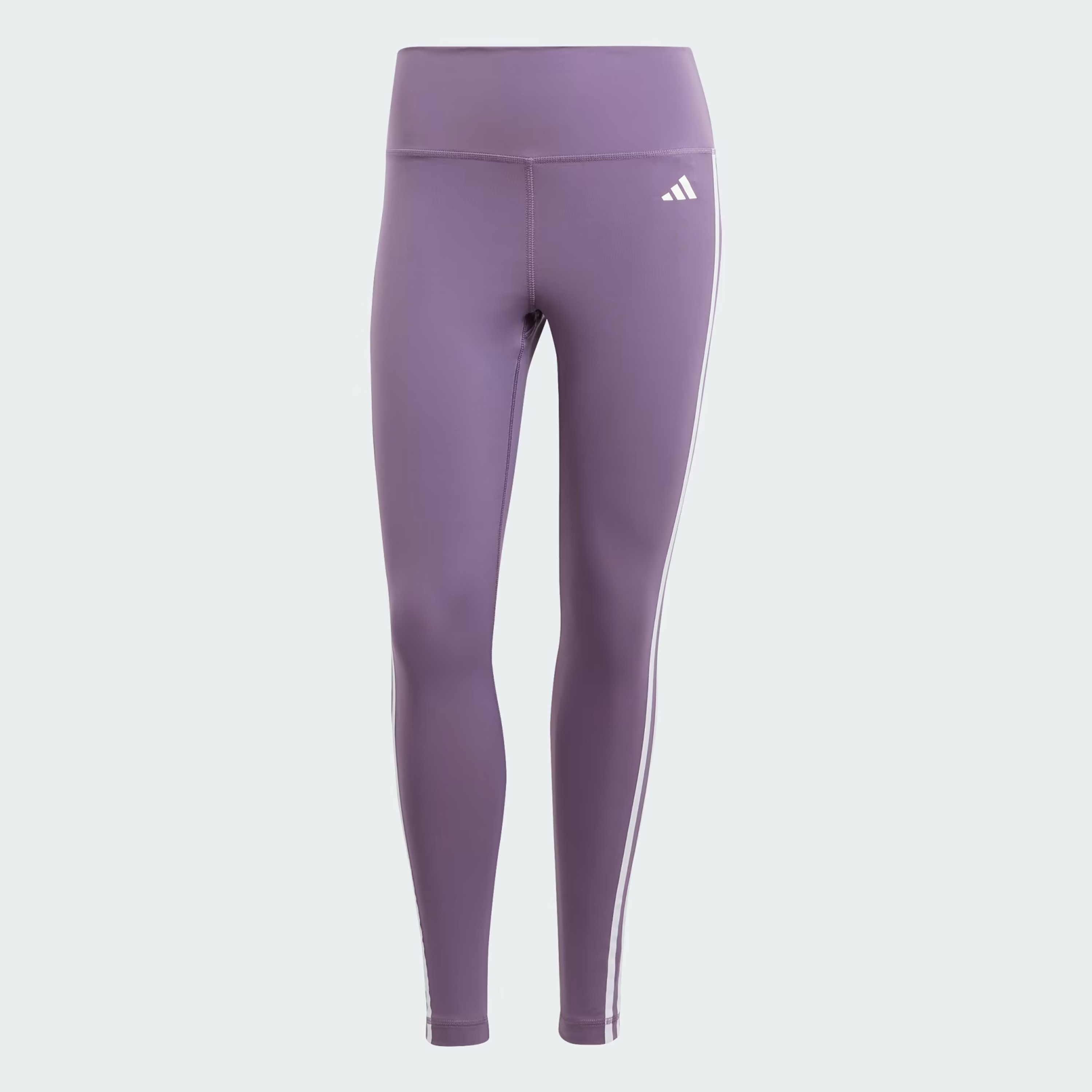 سروال رياضي اسنشيالز ضيق للنساء عالي الخصر بطبعة ثلاثة خطوط7\8 من اديداس | او اي-women-clothing-leggings-image-6