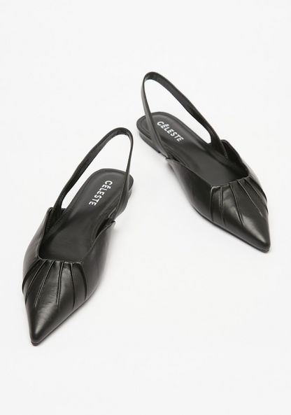 Celeste Women's Pleated Slingback Slip-On Sandals-Women%27s Ballerinas-image-1