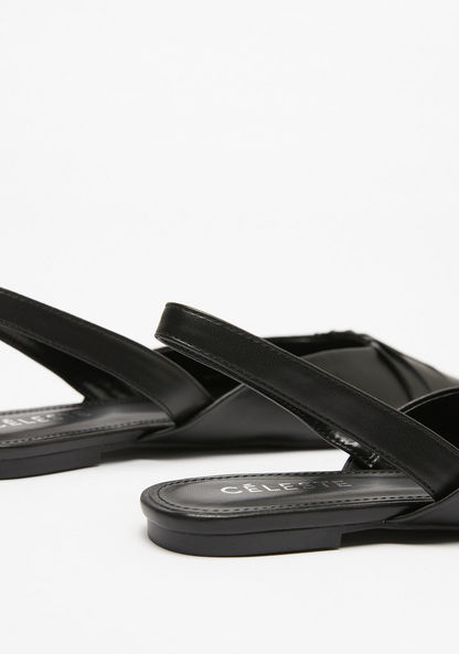 Celeste Women's Pleated Slingback Slip-On Sandals