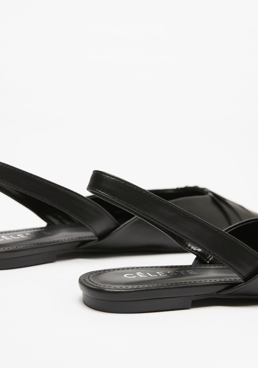 Celeste Women's Pleated Slingback Slip-On Sandals-Women%27s Ballerinas-image-3