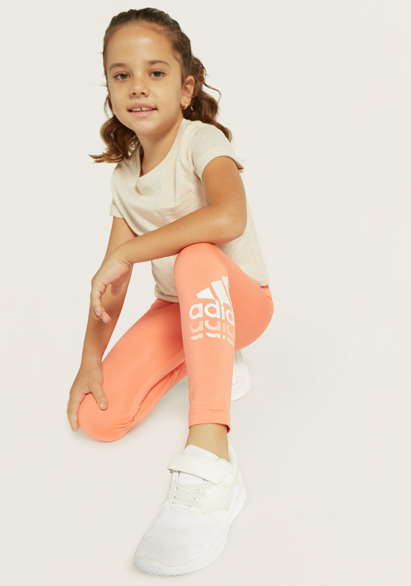 Buy Baby Girls' adidas Logo Print Leggings with Elasticised Waistband  Online