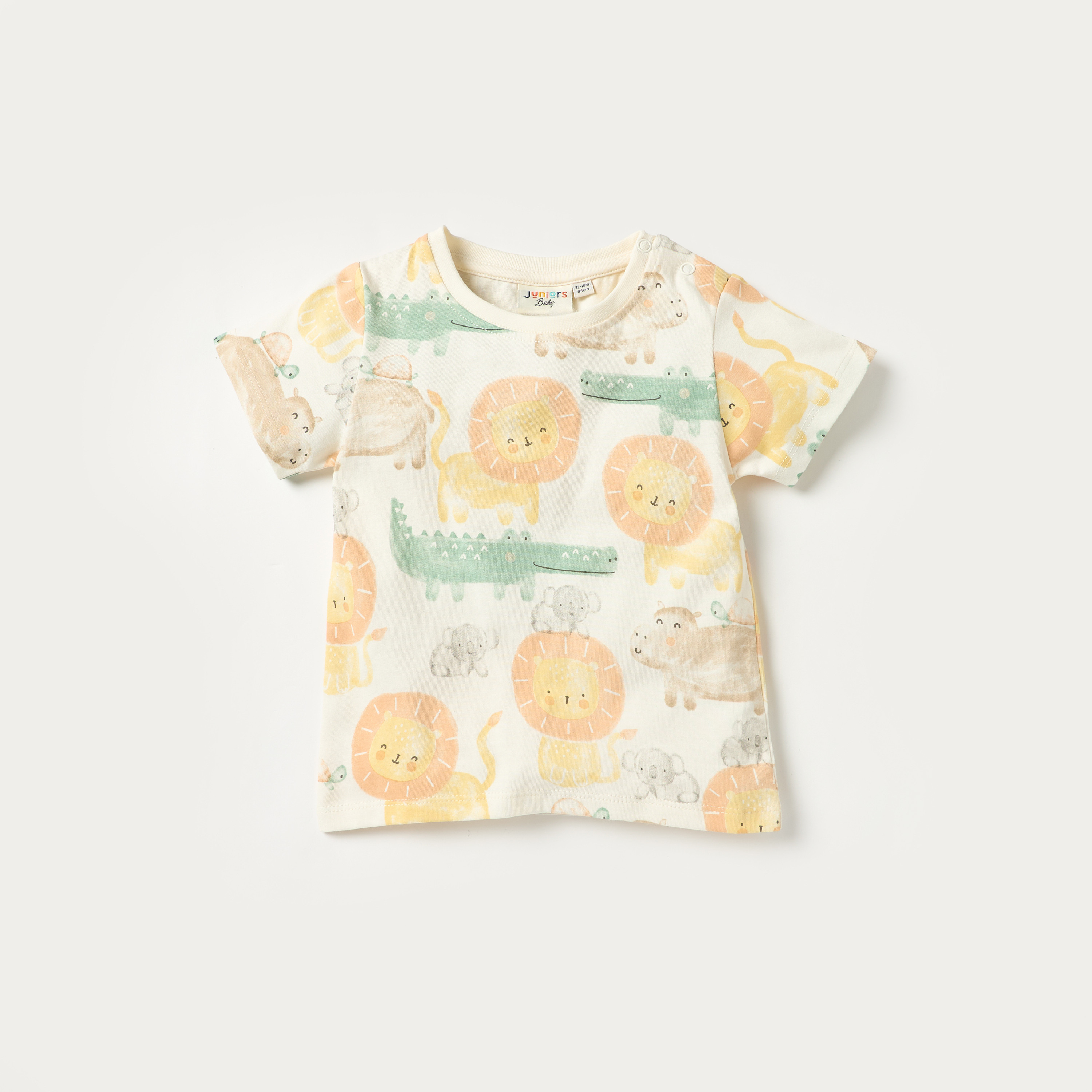 Juniors Animal Print Crew Neck T-shirt - Set of 3-baby-boys-clothing-tshirtsandpolos-image-3