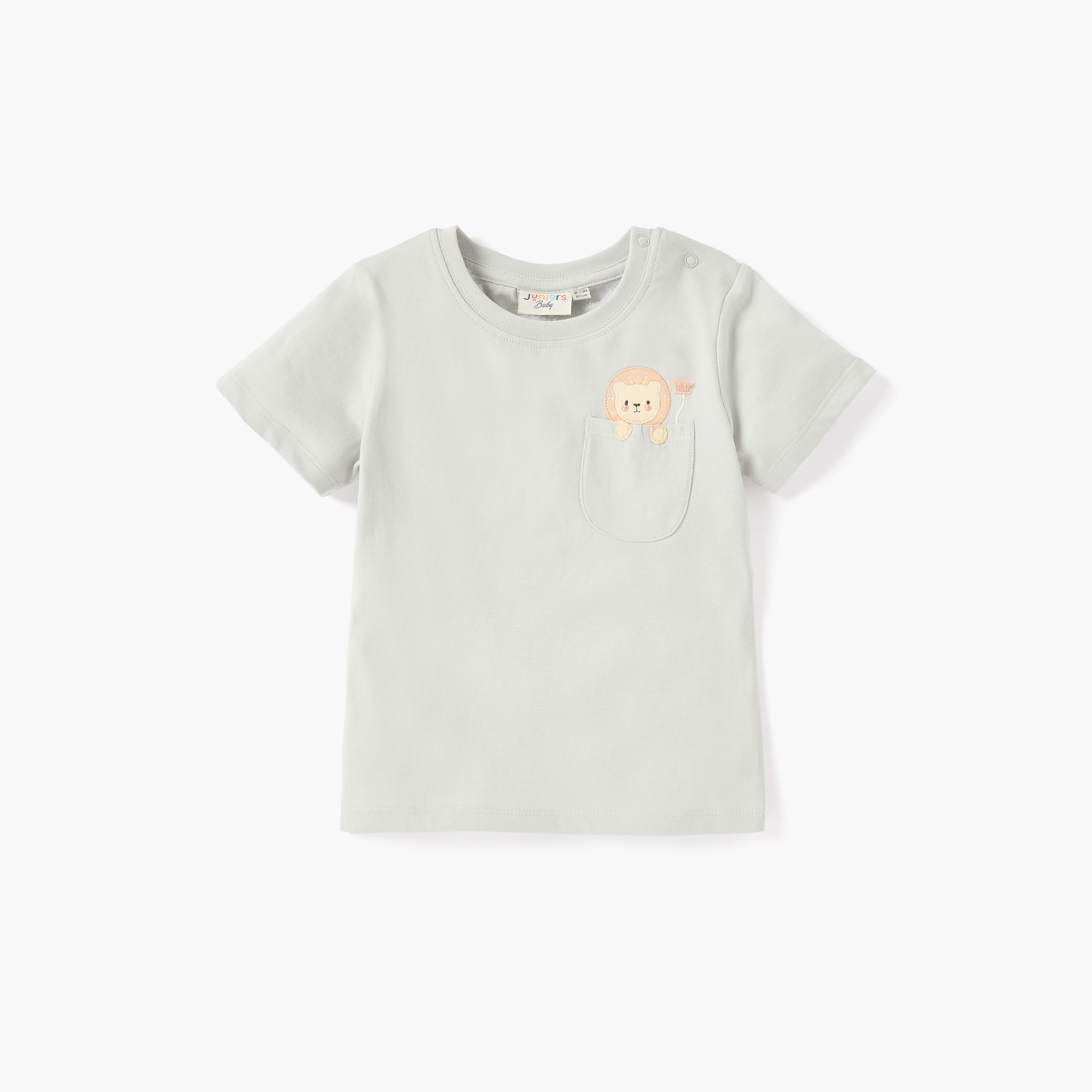Juniors Printed Crew Neck T-shirt with Short Sleeves - Set of 3-baby-boys-clothing-tshirtsandpolos-image-2