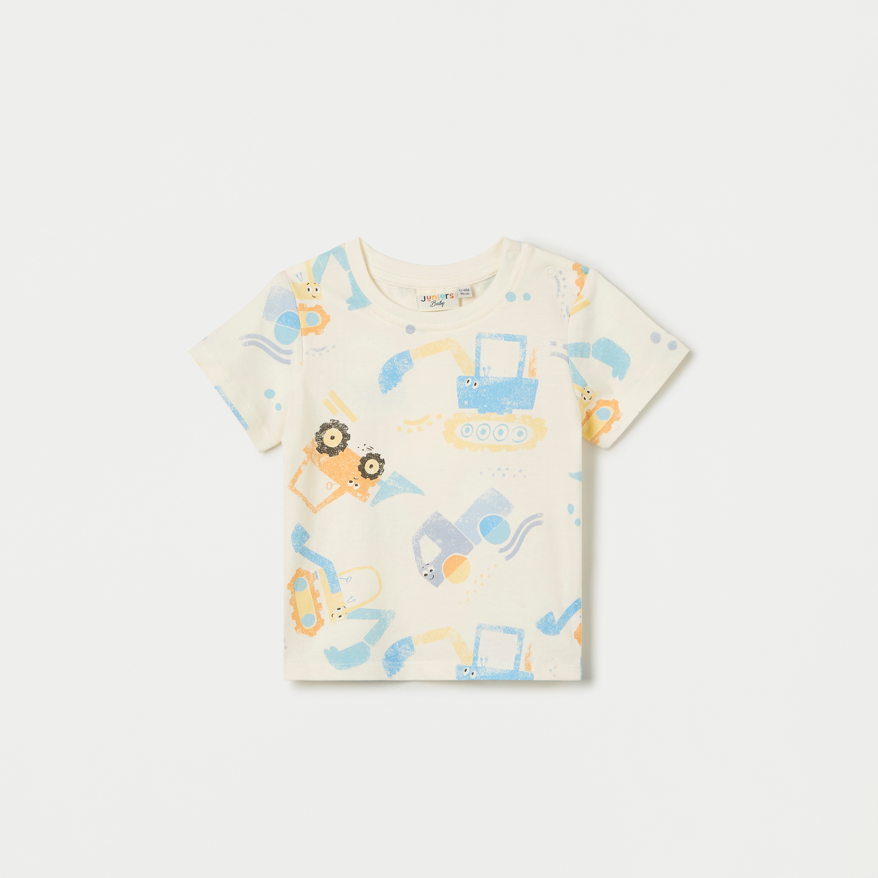 Juniors All-Over Print T-shirt with Crew Neck and Short Sleeves-baby-boys-clothing-tshirtsandpolos-image-1