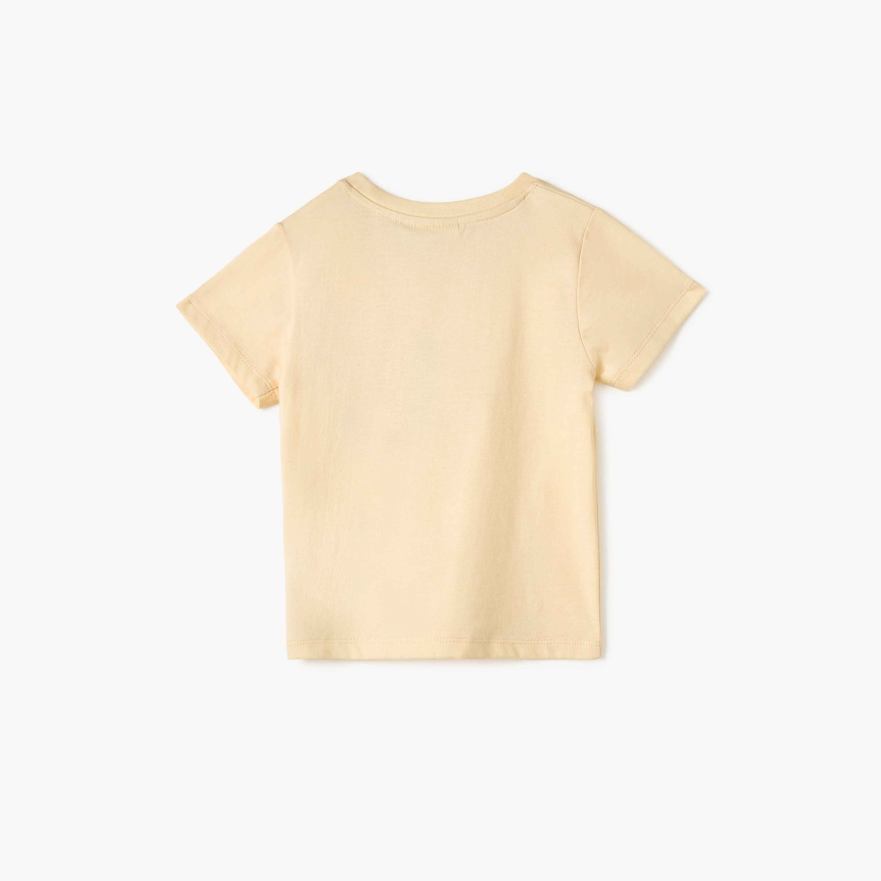 Juniors Solid T-shirt with Chest Pocket and Button Closure-baby-boys-clothing-tshirtsandpolos-image-2