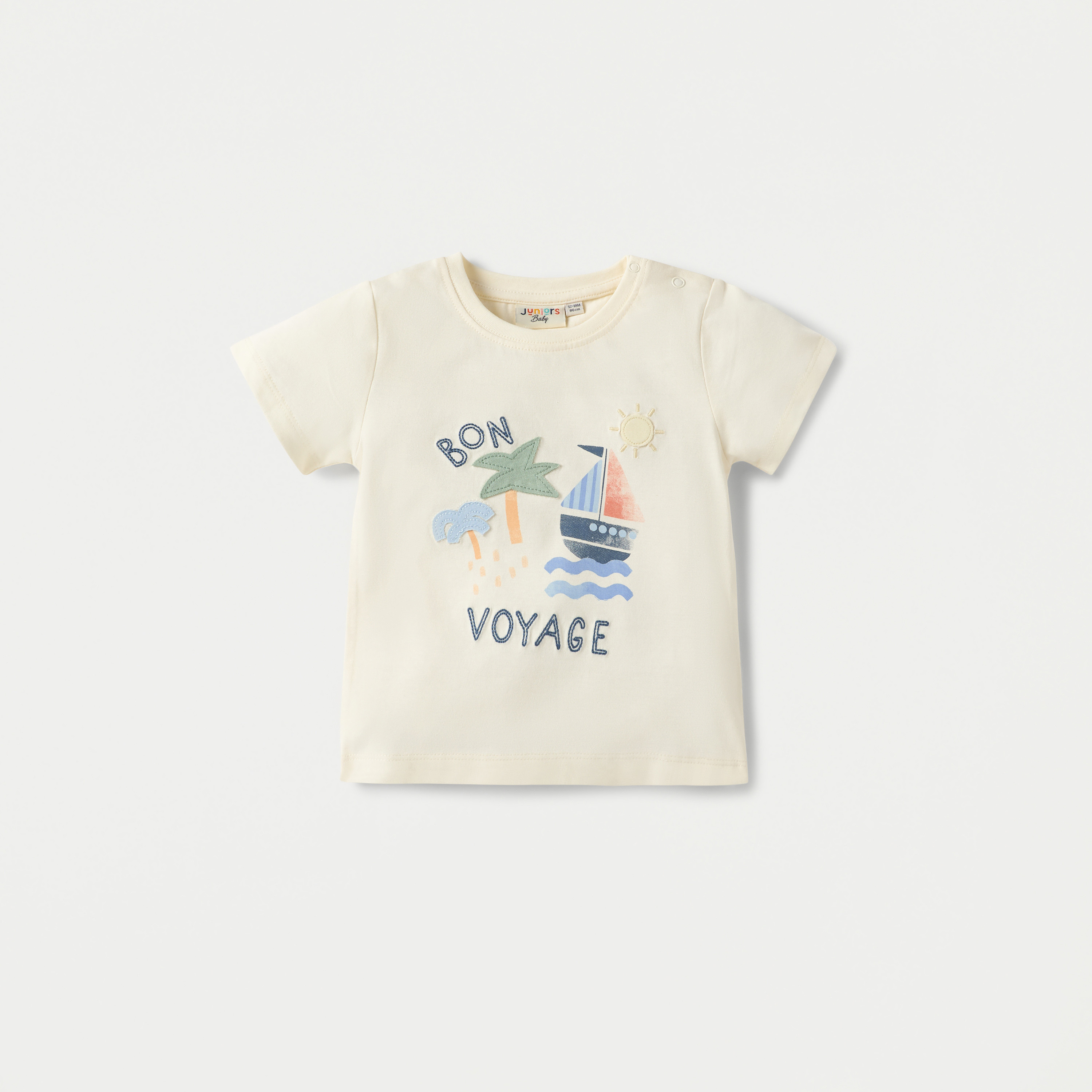 Juniors Printed Crew Neck T-shirt with Short Sleeves - Set of 3-baby-boys-clothing-tshirtsandpolos-image-4