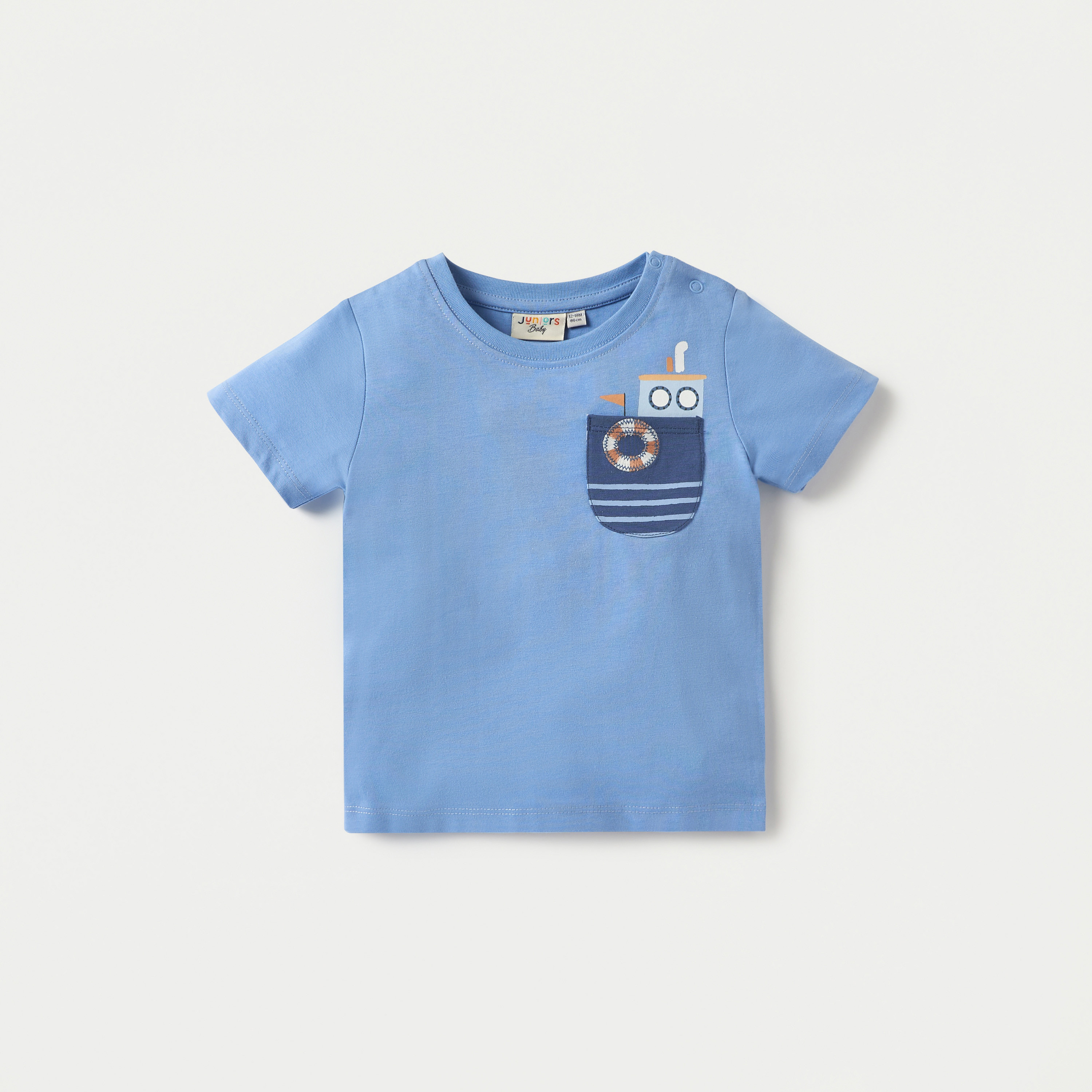 تيشيرت بياقة ضيقة وأكمام قصيرة وطبعات من جونيورز - طقم 3 قطع-baby-boys-clothing-tshirtsandpolos-image-2