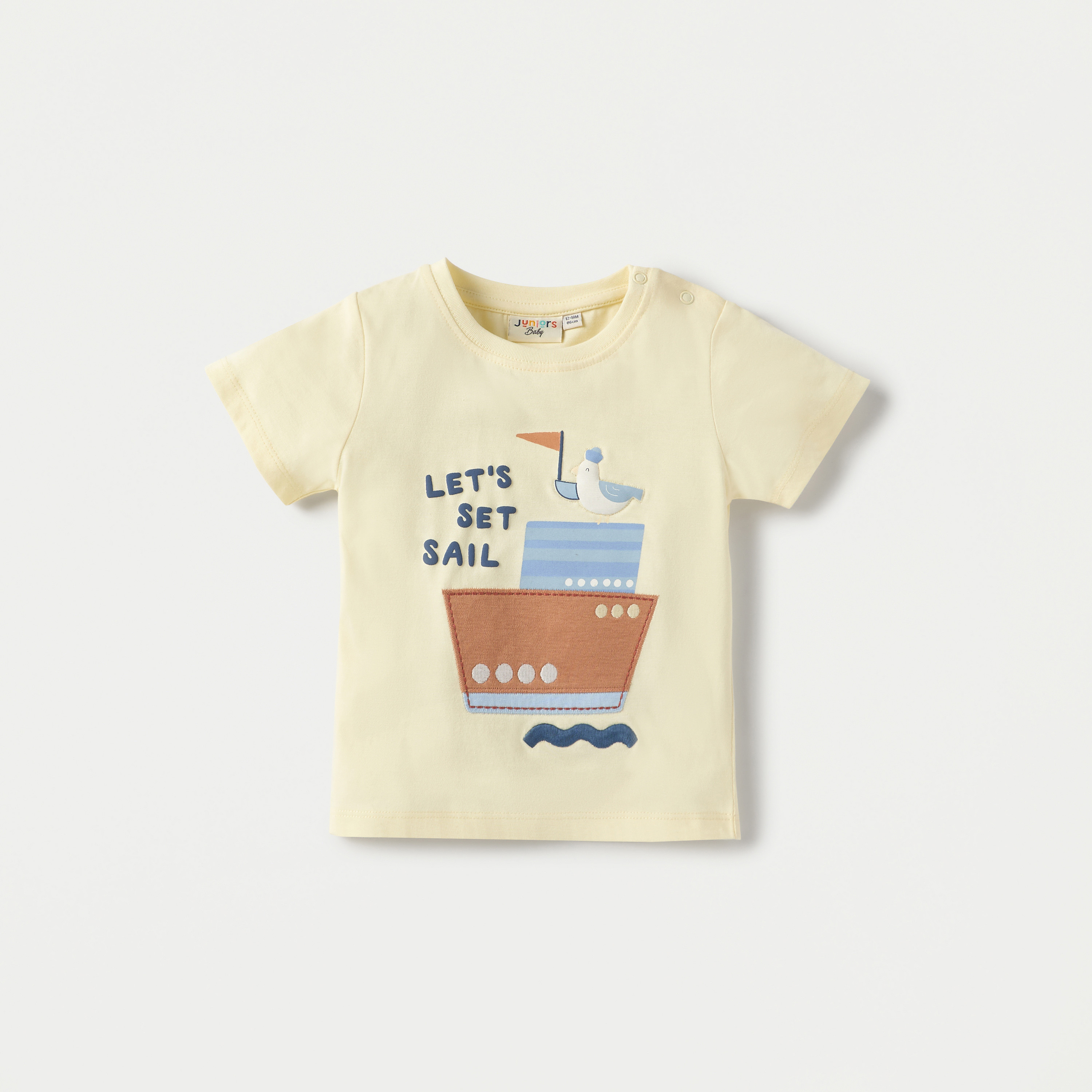 تيشيرت بياقة ضيقة وأكمام قصيرة وطبعات من جونيورز - طقم 3 قطع-baby-boys-clothing-tshirtsandpolos-image-3