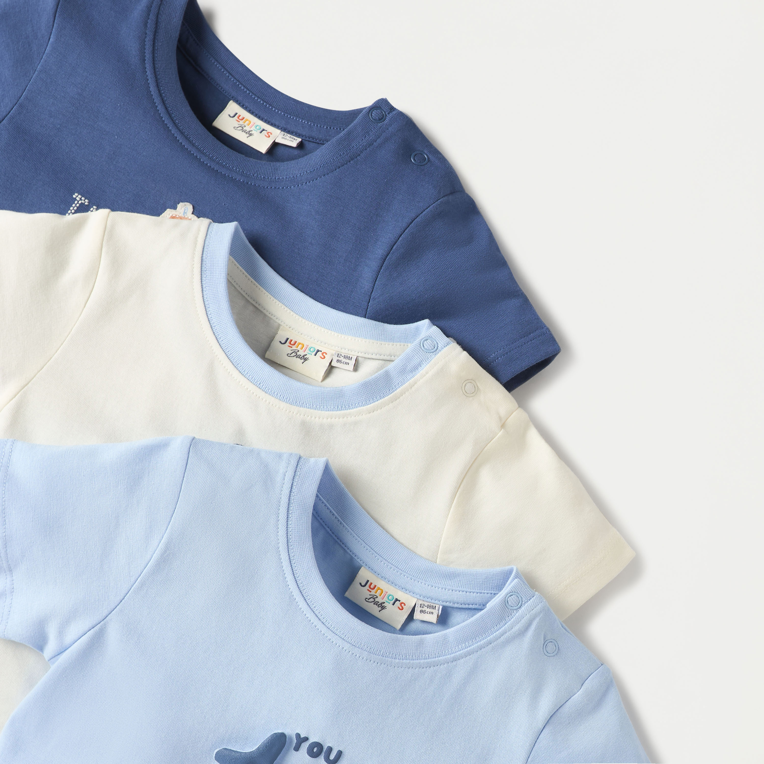 Juniors Applique Detail T-shirt with Short Sleeves - Set of 3-baby-boys-clothing-tshirtsandpolos-image-5