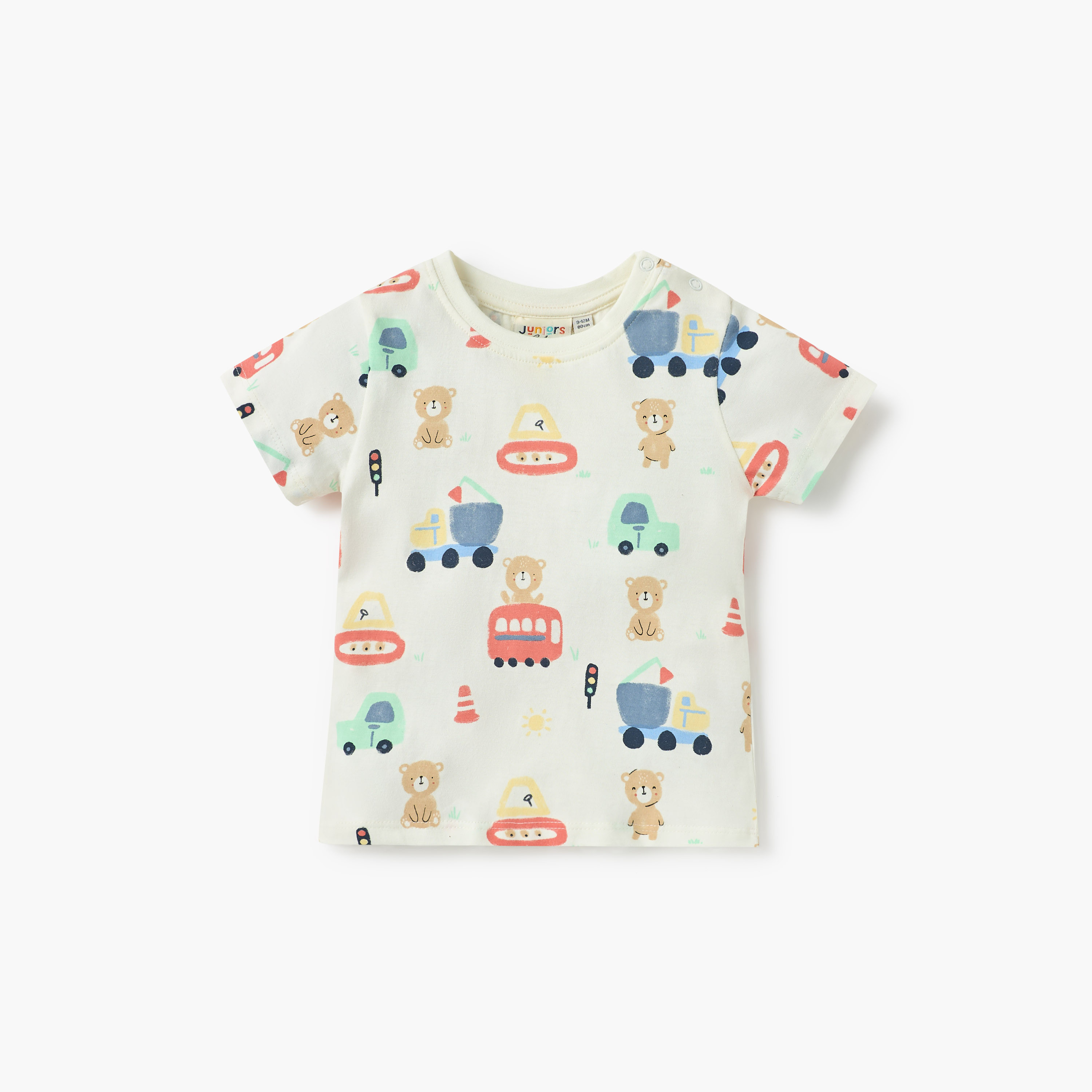 Juniors Animal Print Crew Neck T-shirt with Short Sleeves - Set of 3-baby-boys-clothing-tshirtsandpolos-image-4