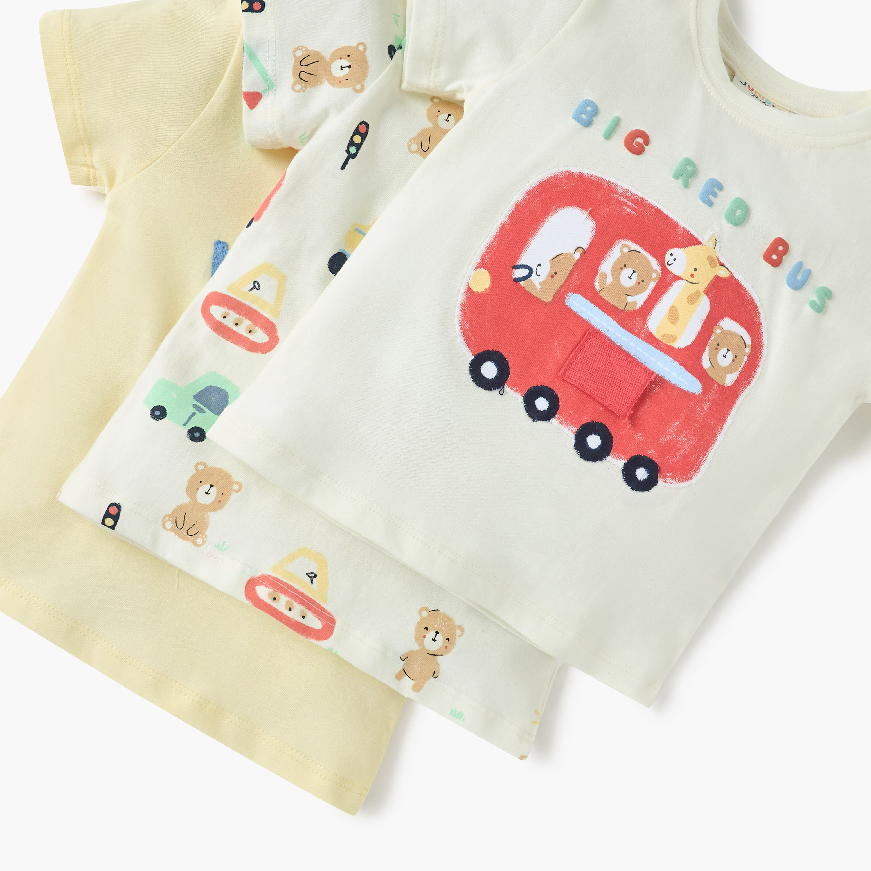 Juniors Animal Print Crew Neck T-shirt with Short Sleeves - Set of 3-baby-boys-clothing-tshirtsandpolos-image-6