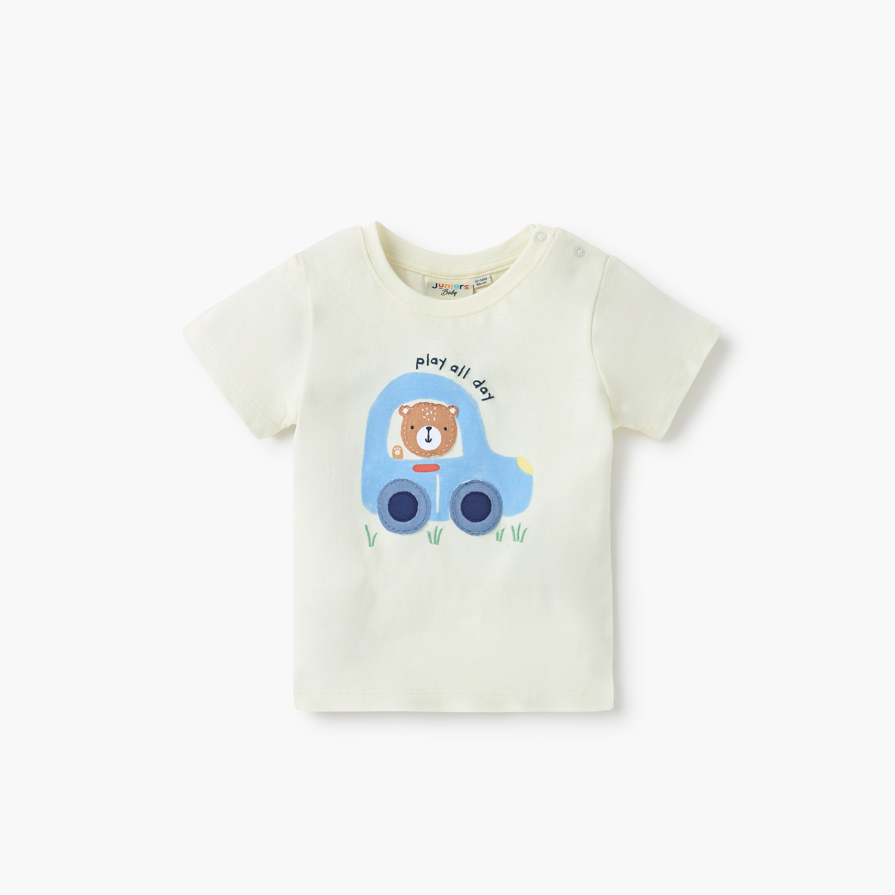 Juniors Animal Print Crew Neck T-shirt with Short Sleeves - Set of 3-baby-boys-clothing-tshirtsandpolos-image-4