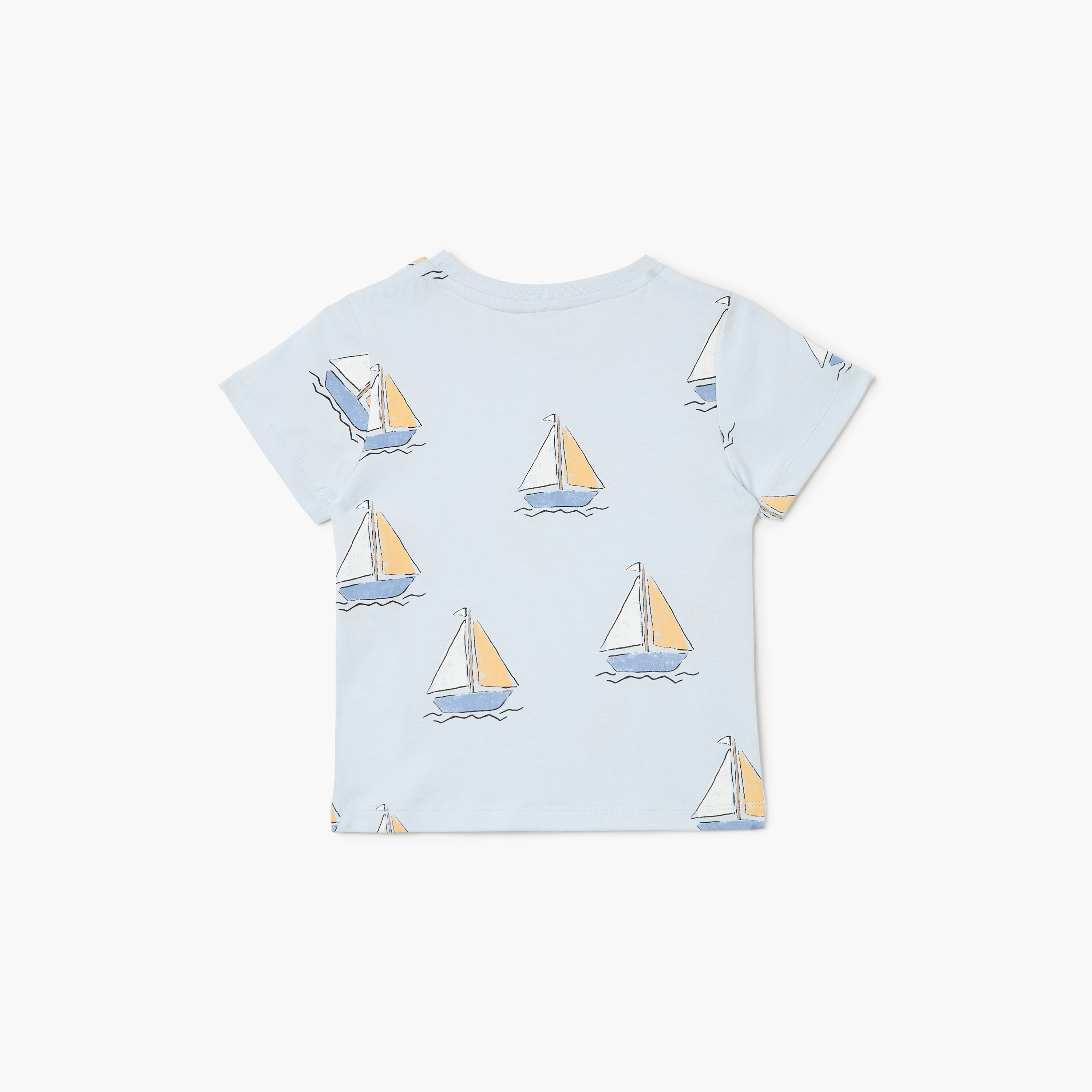 تيشيرت بياقة ضيّقة وأكمام قصيرة وطبعات من جونيورز-baby-boys-clothing-tshirtsandpolos-image-4