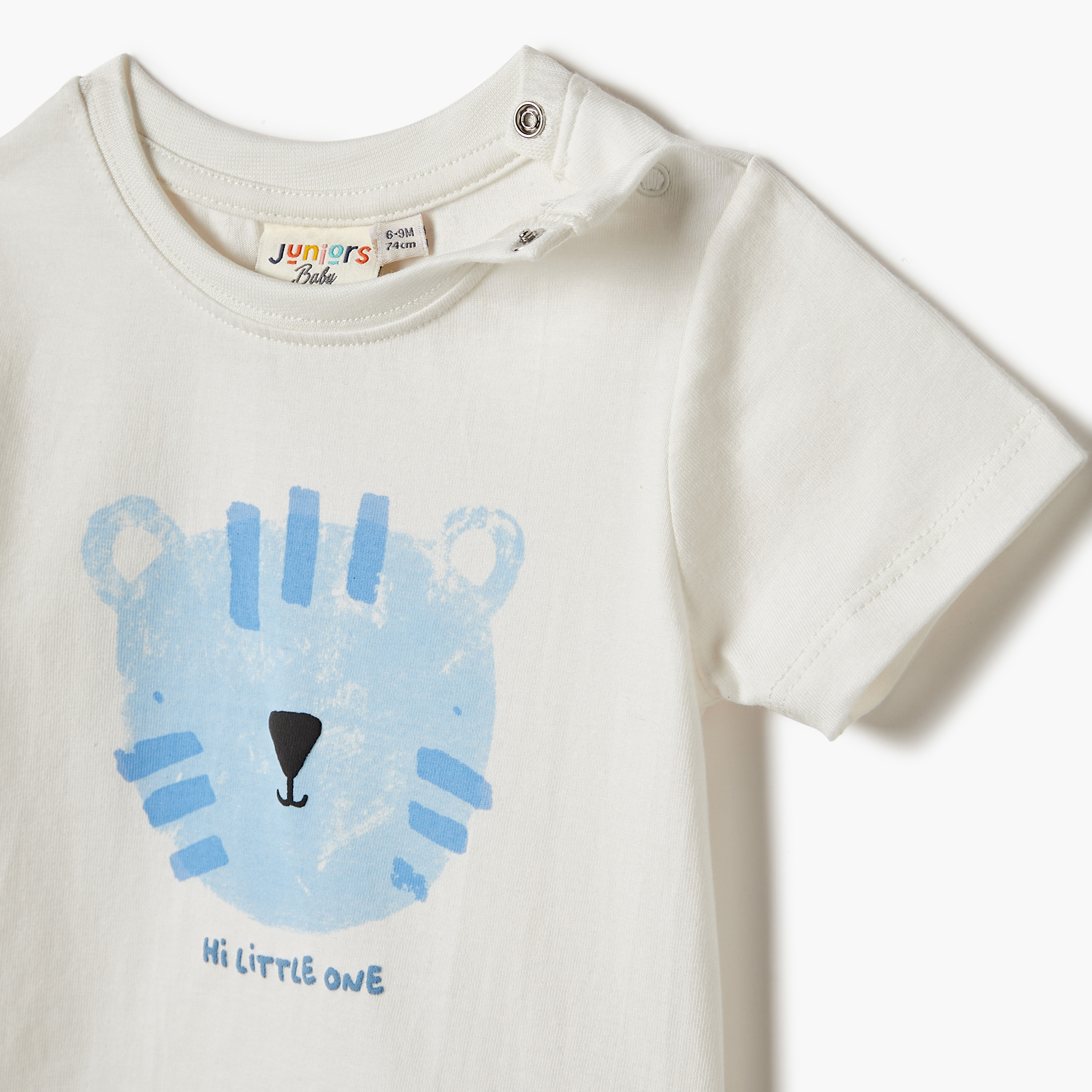 Juniors Animal Print Crew Neck T-shirt with Short Sleeves and Button Closure-baby-boys-clothing-tshirtsandpolos-image-3