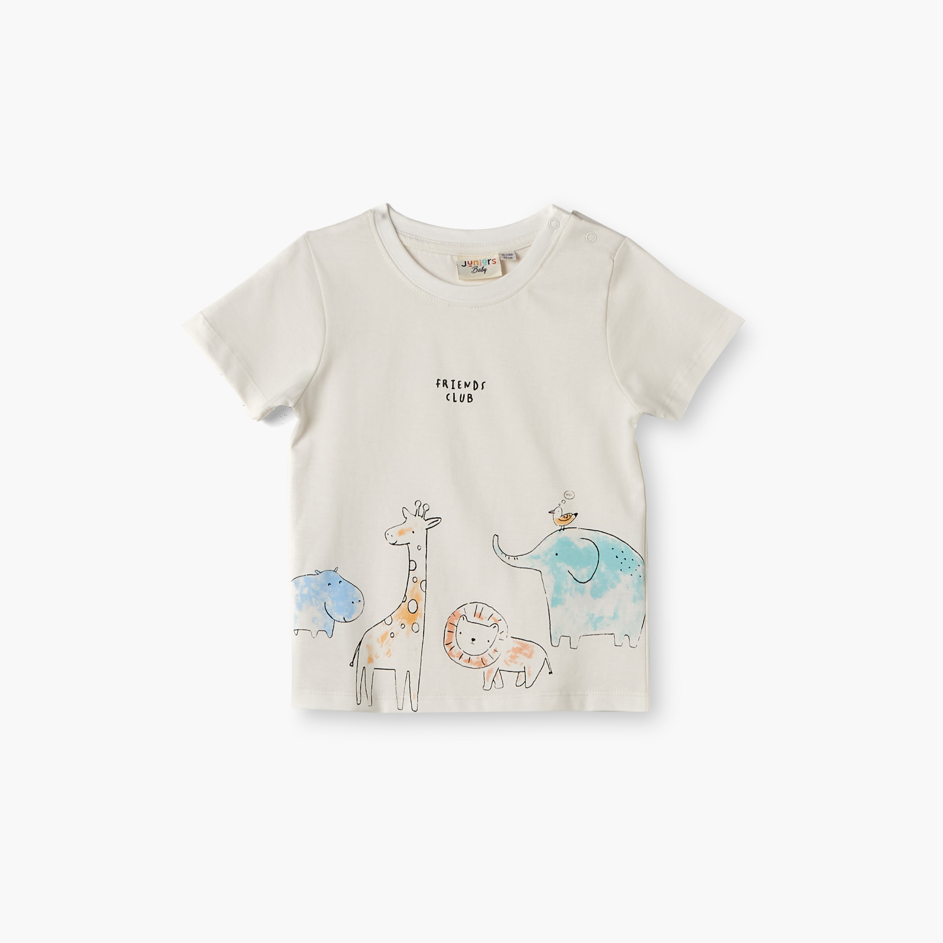 Juniors Graphic Print T-shirt with Short Sleeves-baby-boys-clothing-tshirtsandpolos-image-1