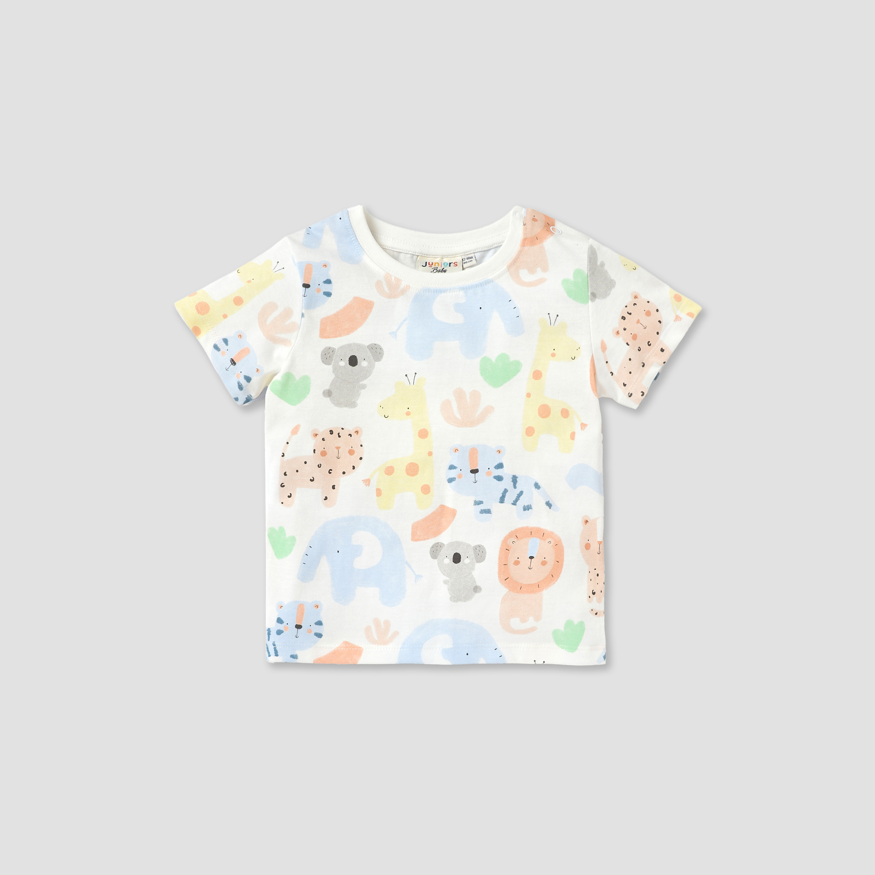 Juniors Animal Print T-shirt with Short Sleeves - Set of 3-baby-boys-clothing-tshirtsandpolos-image-3