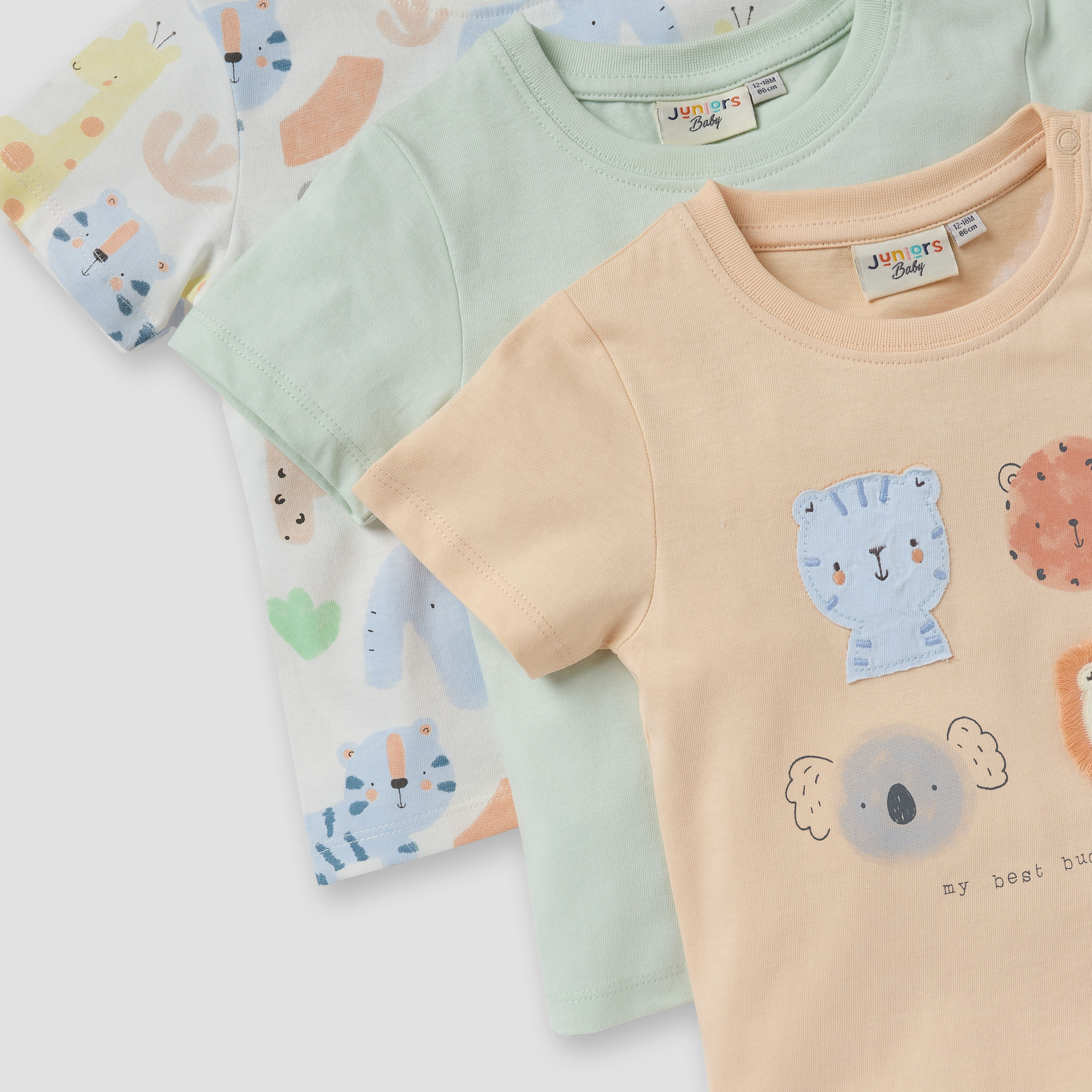 Juniors Animal Print T-shirt with Short Sleeves - Set of 3-baby-boys-clothing-tshirtsandpolos-image-6
