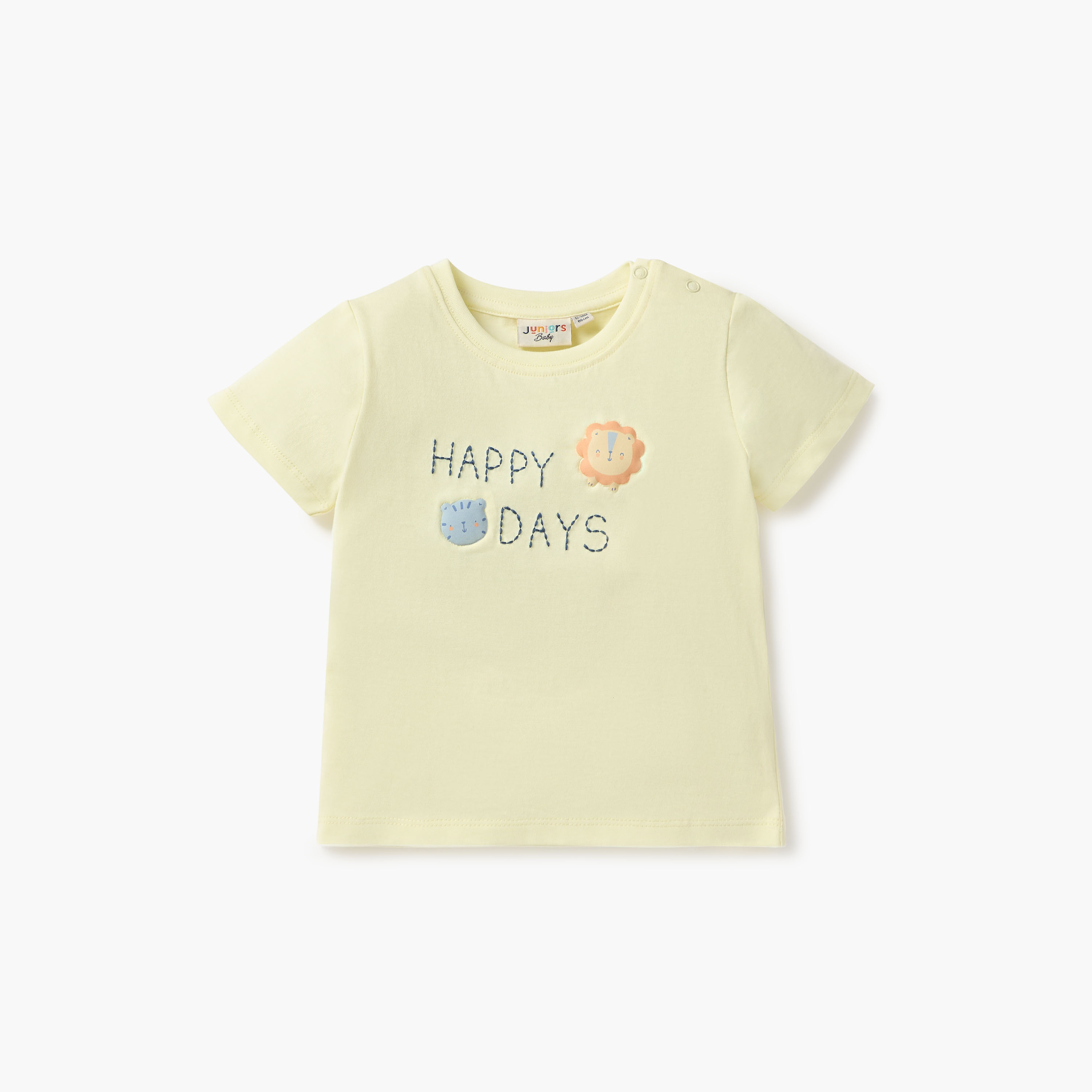 Juniors Animal Applique Crew Neck T-shirt with Short Sleeves - Set of 3-baby-boys-clothing-multipacks-image-2