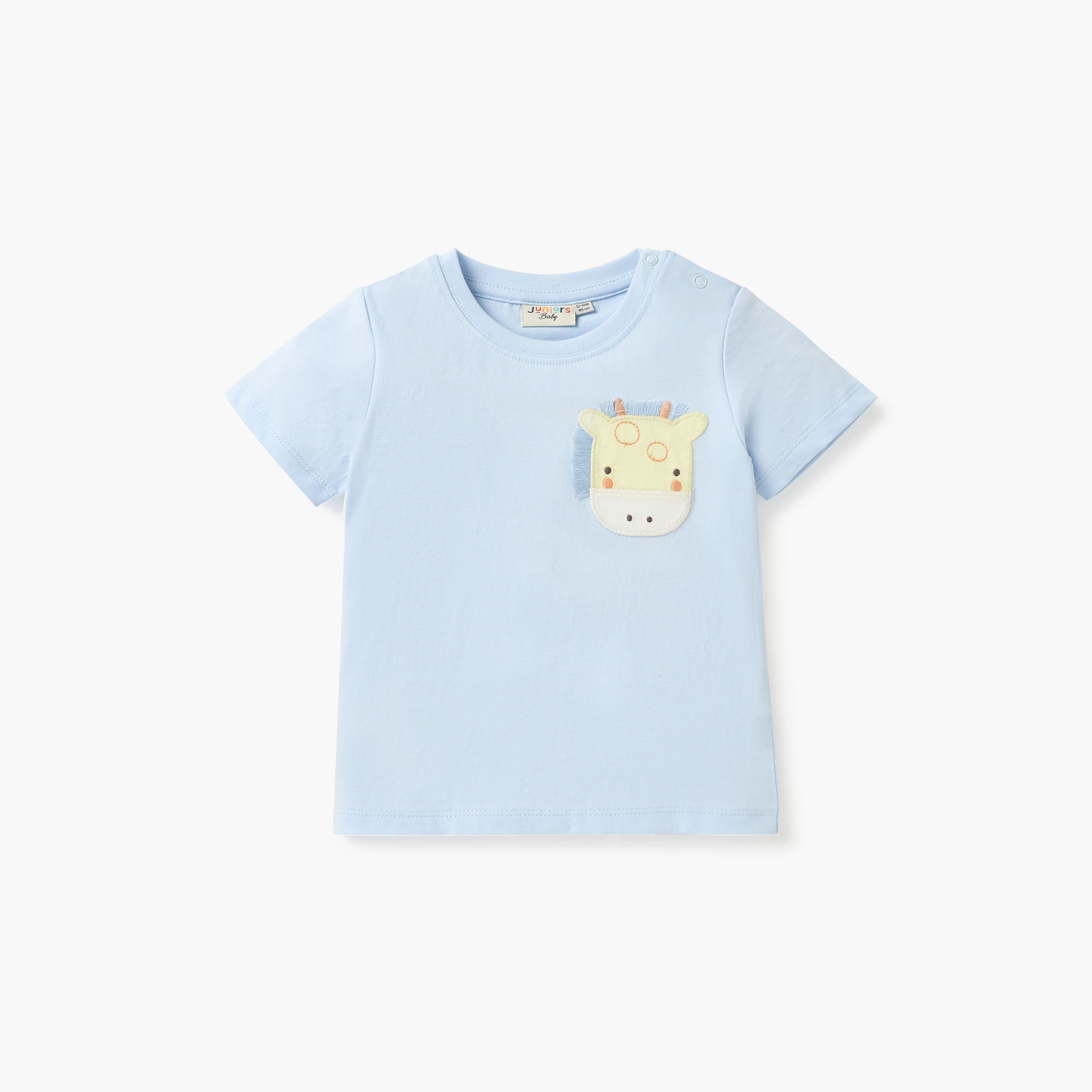 Juniors Animal Applique Crew Neck T-shirt with Short Sleeves - Set of 3-baby-boys-clothing-multipacks-image-3