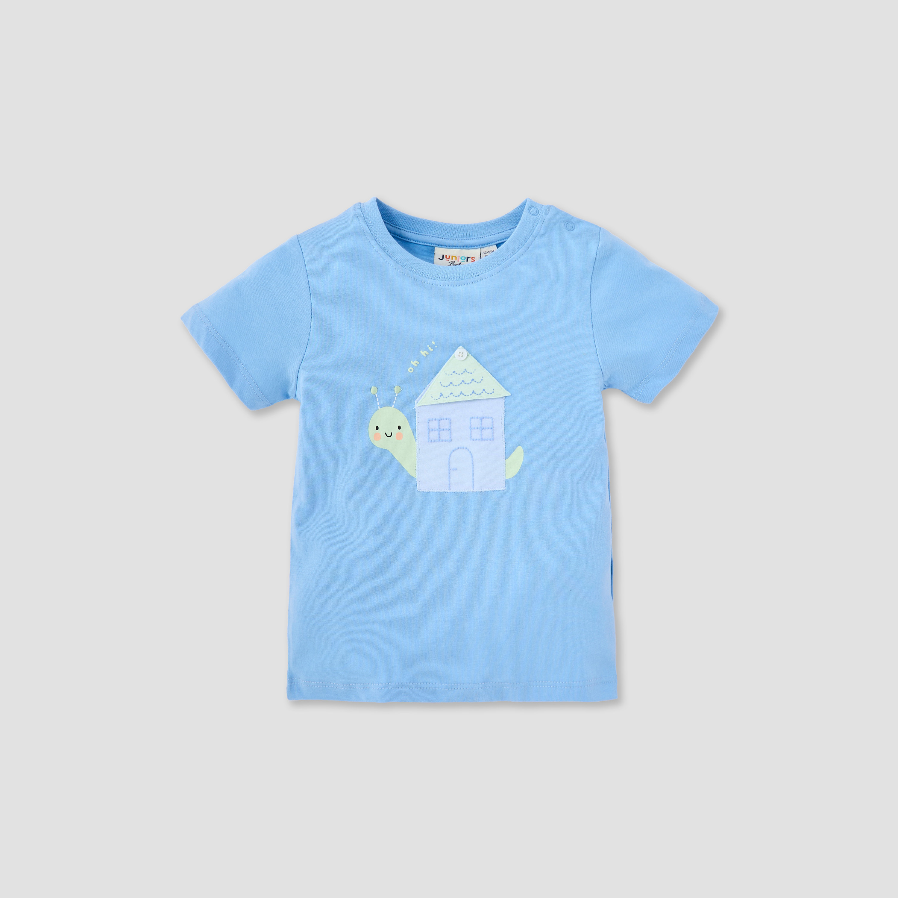 Juniors Applique Detail T-shirt with Short Sleeves - Set of 3-baby-boys-clothing-multipacks-image-2