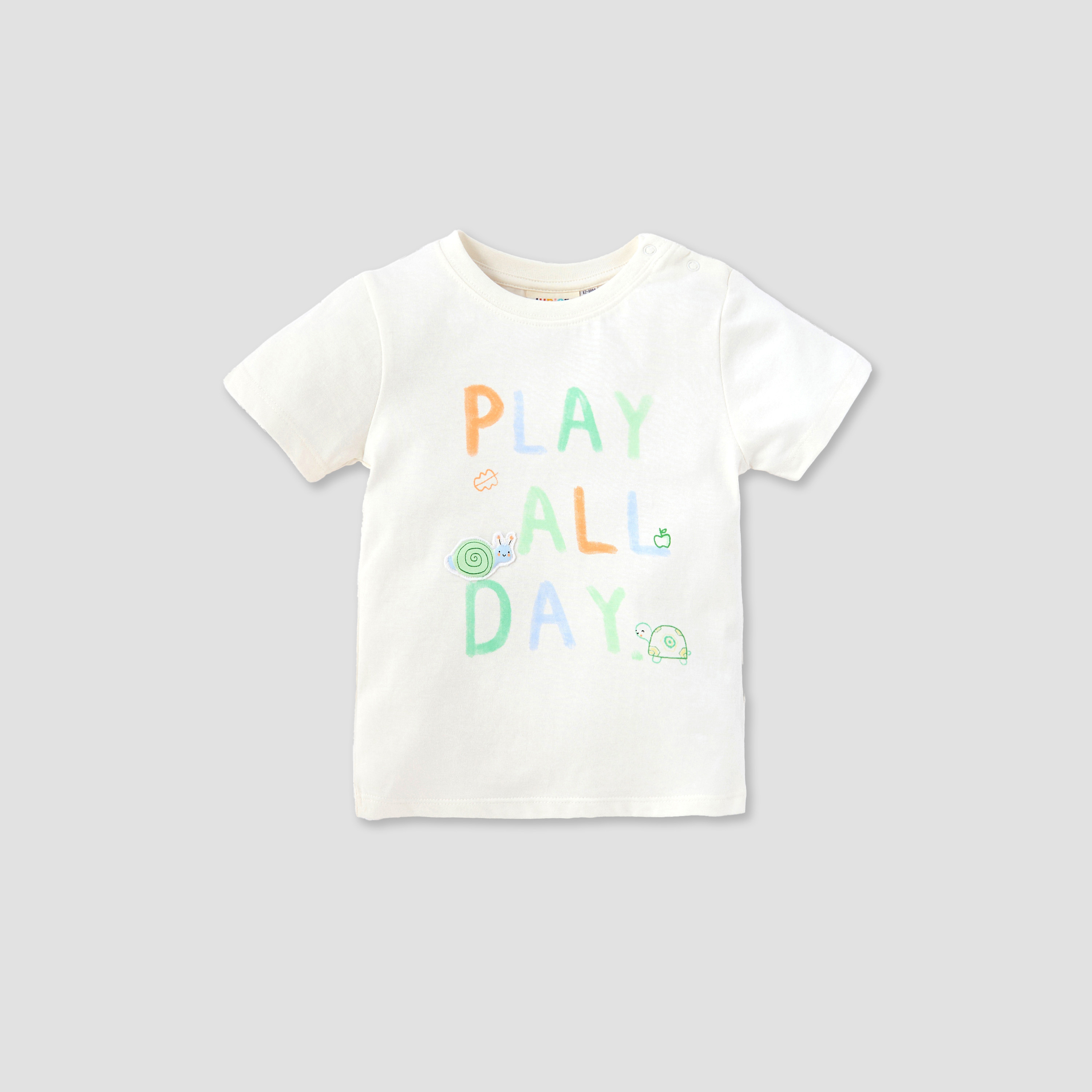 Juniors Applique Detail T-shirt with Short Sleeves - Set of 3-baby-boys-clothing-multipacks-image-3