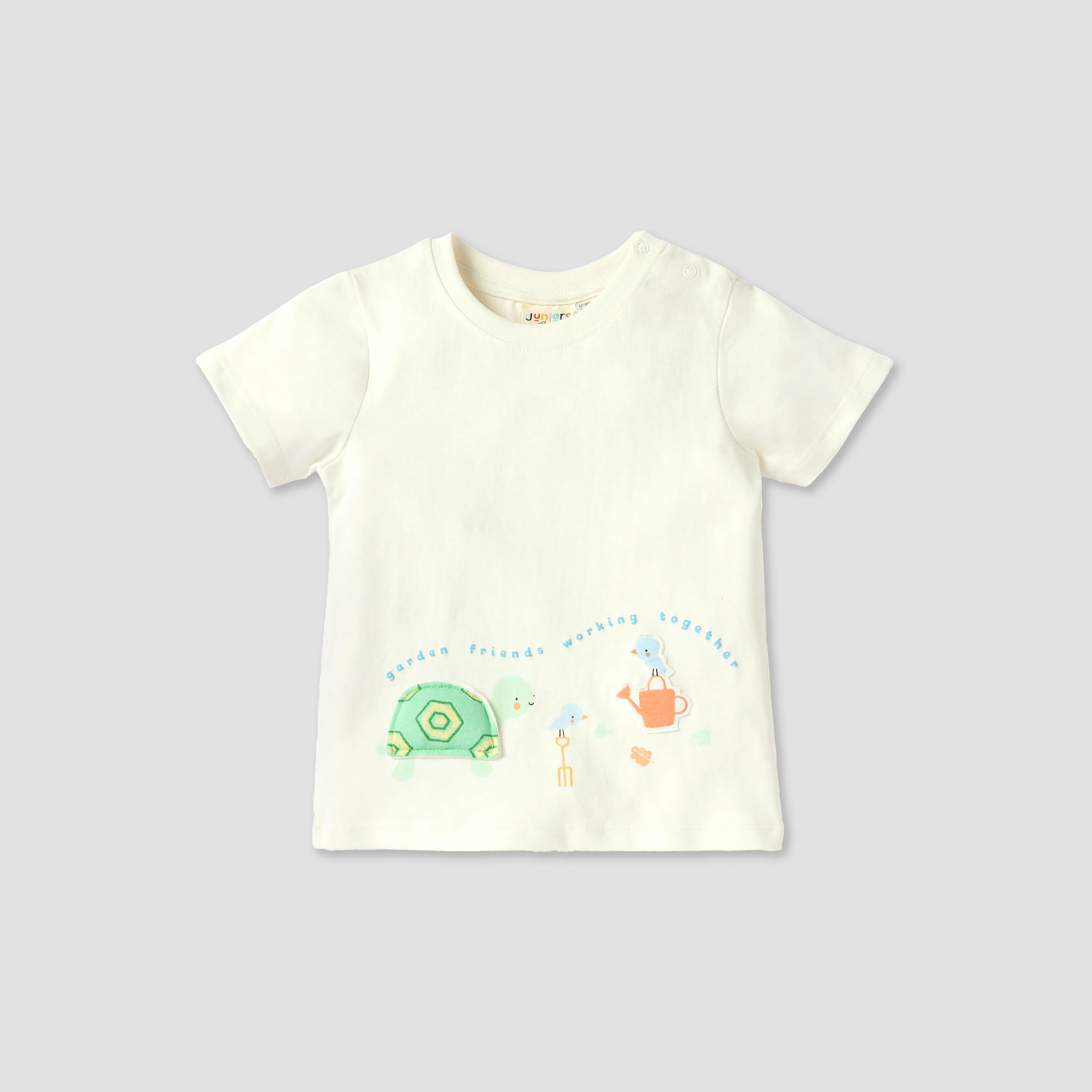 Juniors Applique Detail T-shirt with Short Sleeves - Set of 3-baby-boys-clothing-multipacks-image-3