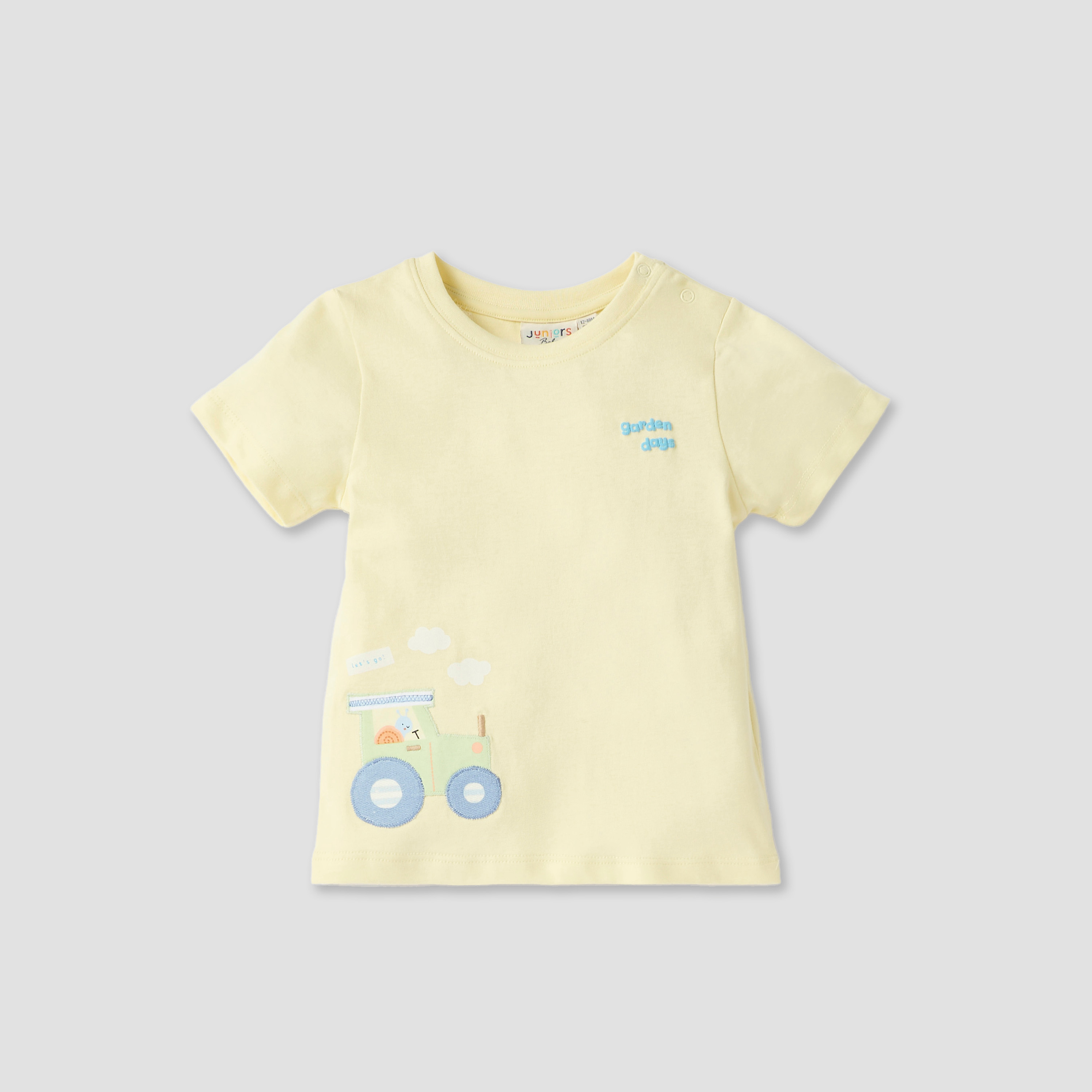 Juniors Applique Detail T-shirt with Short Sleeves - Set of 3-baby-boys-clothing-multipacks-image-4
