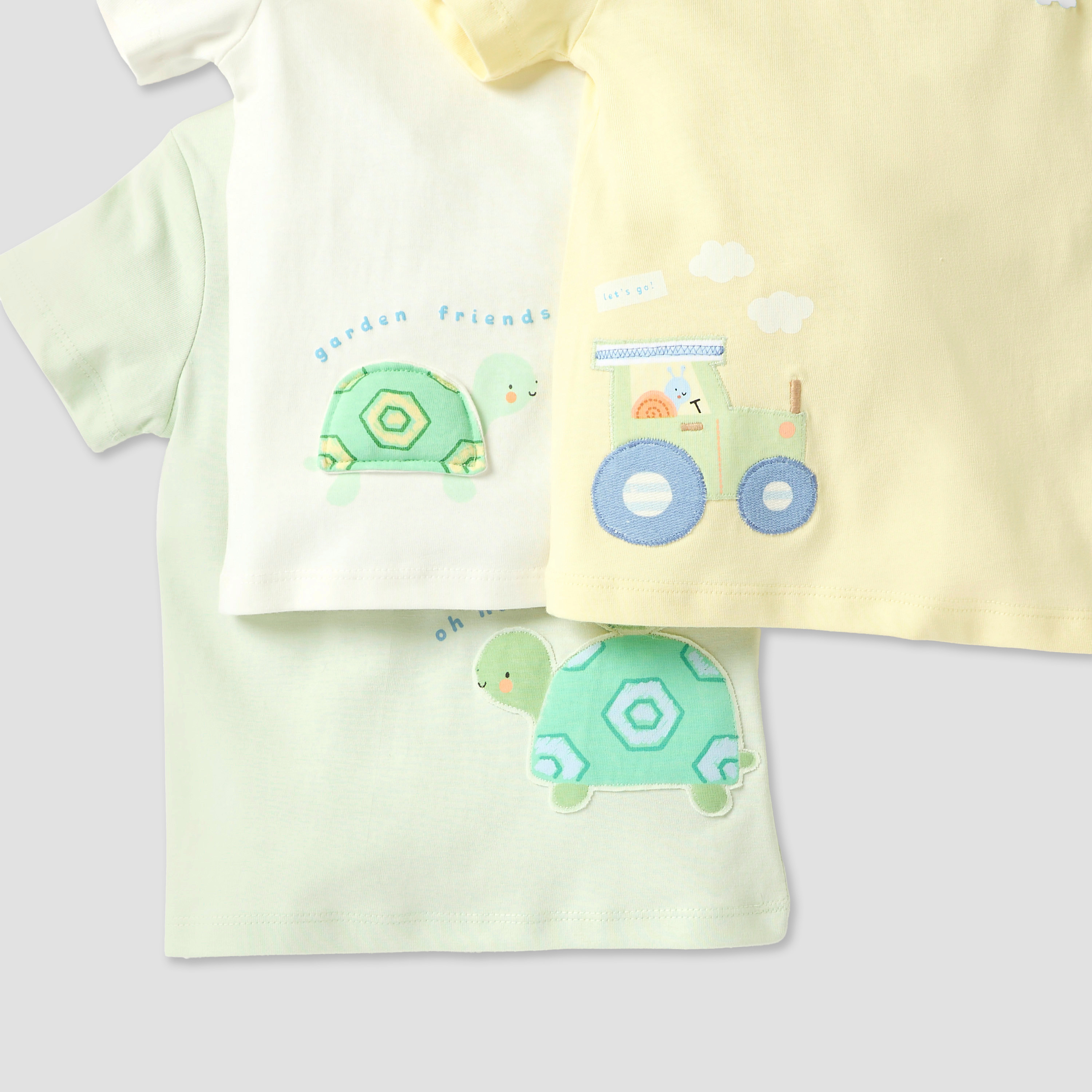 Juniors Applique Detail T-shirt with Short Sleeves - Set of 3-baby-boys-clothing-multipacks-image-6