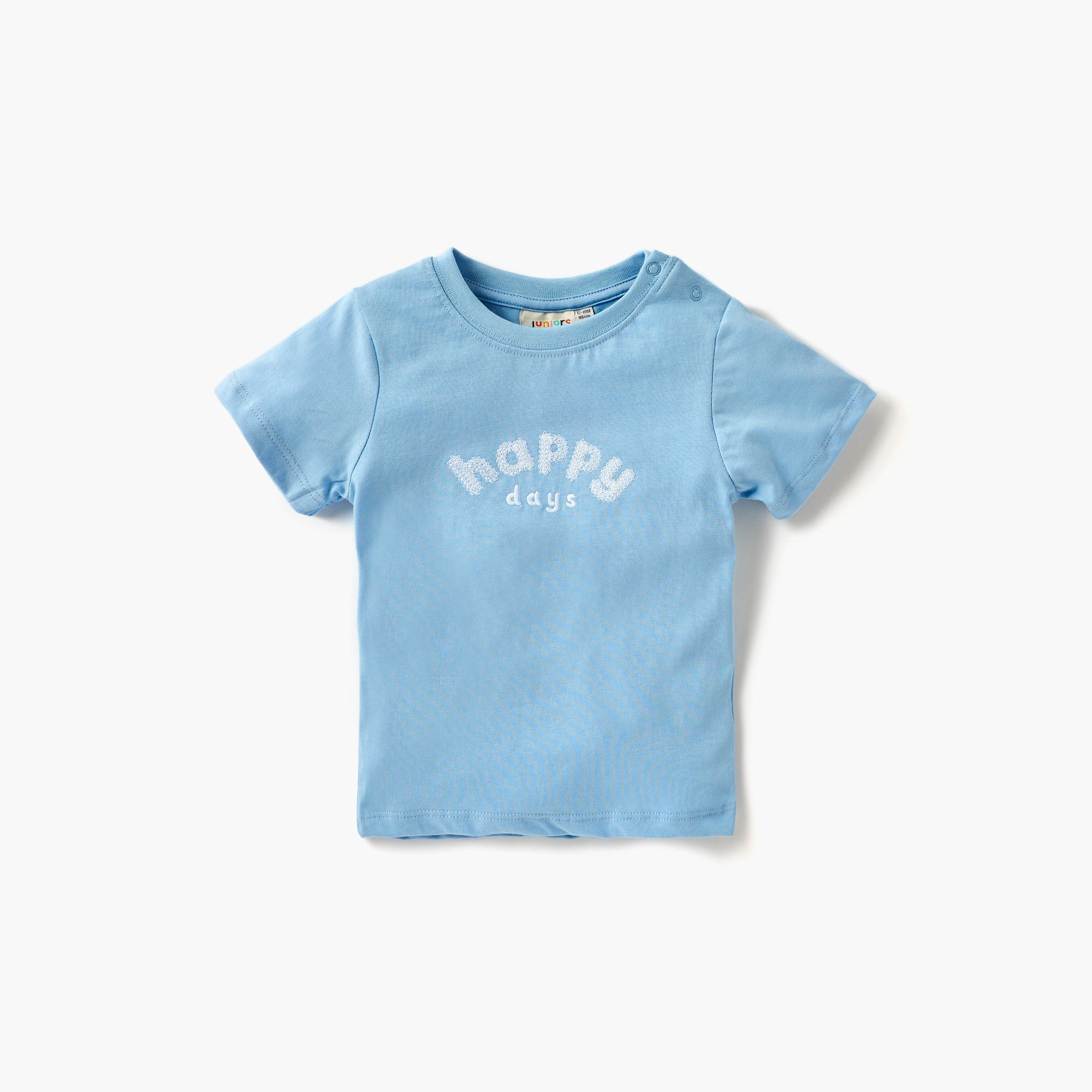 Juniors Graphic Print T-shirt with Short Sleeves and Button Closure - Set of 3-baby-boys-clothing-multipacks-image-3