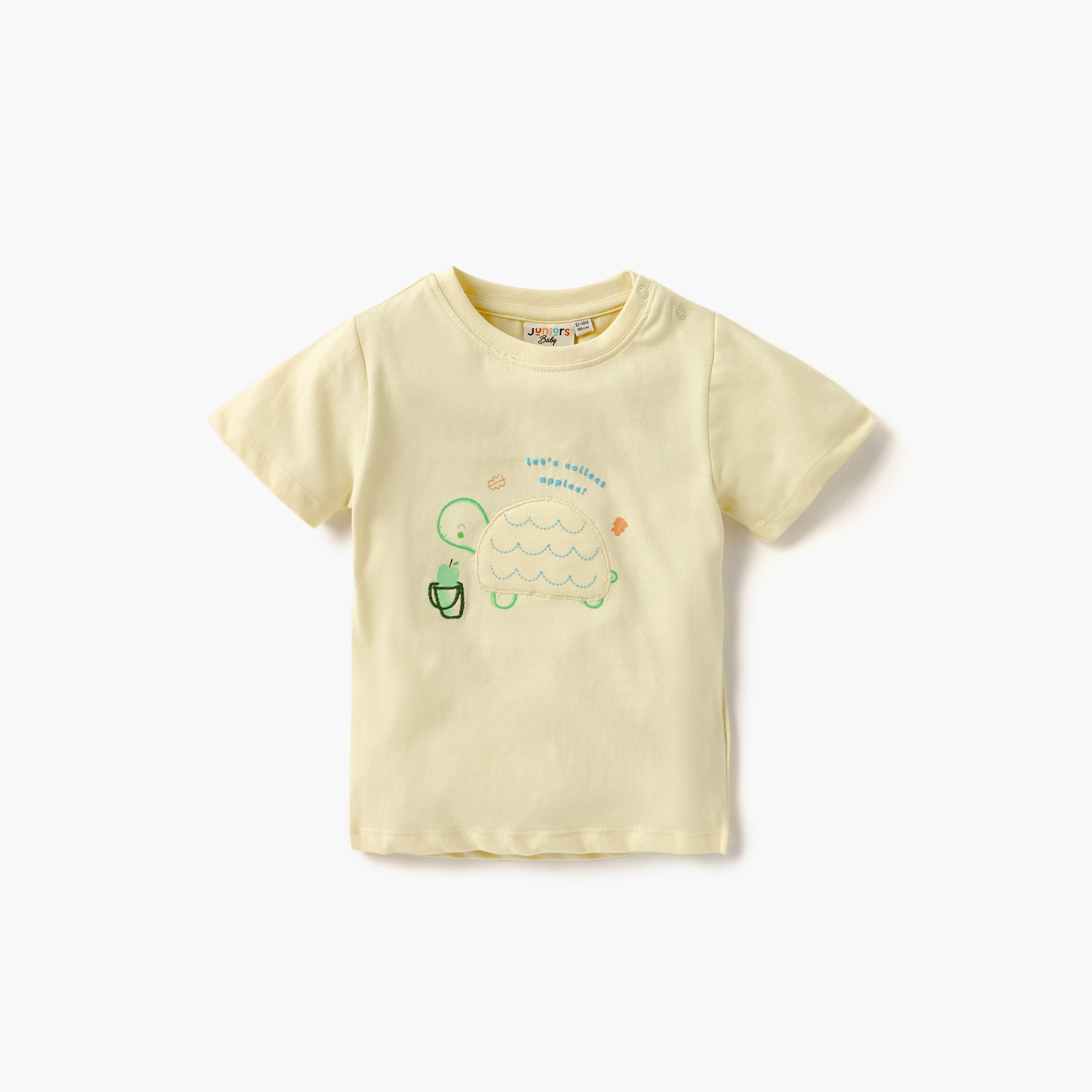 Juniors Graphic Print T-shirt with Short Sleeves and Button Closure - Set of 3-baby-boys-clothing-multipacks-image-4
