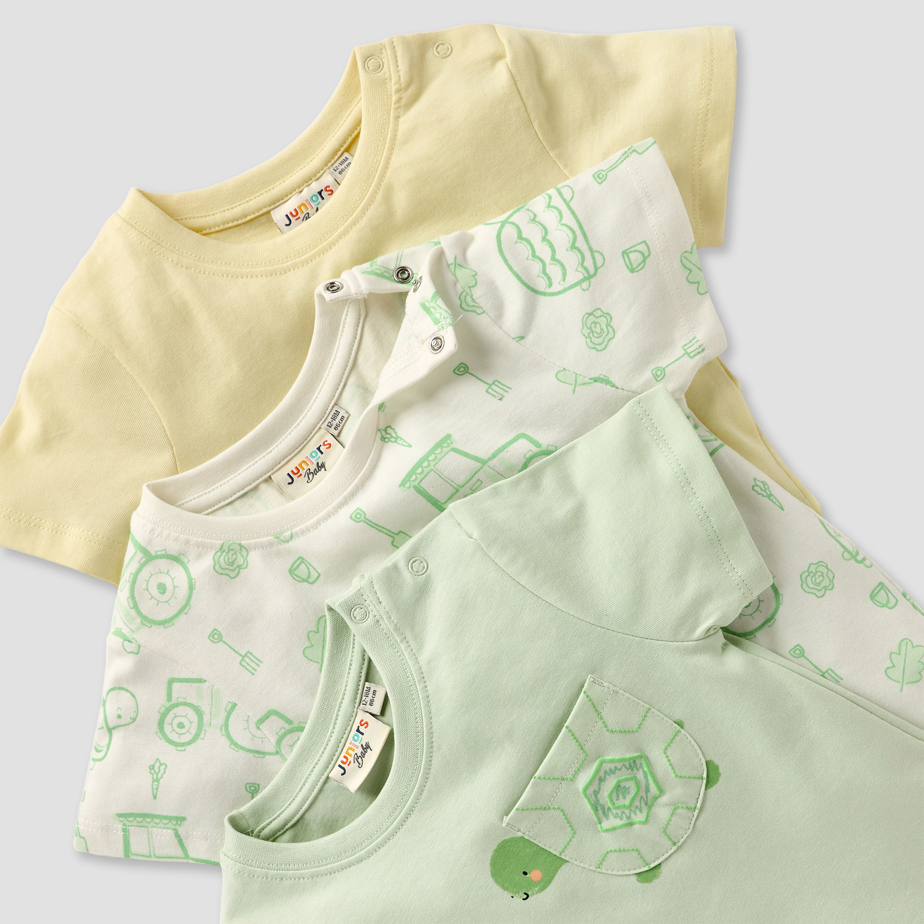 Juniors Animal Print T-shirt with Short Sleeves and Button Closure - Set of 3-baby-boys-clothing-multipacks-image-5