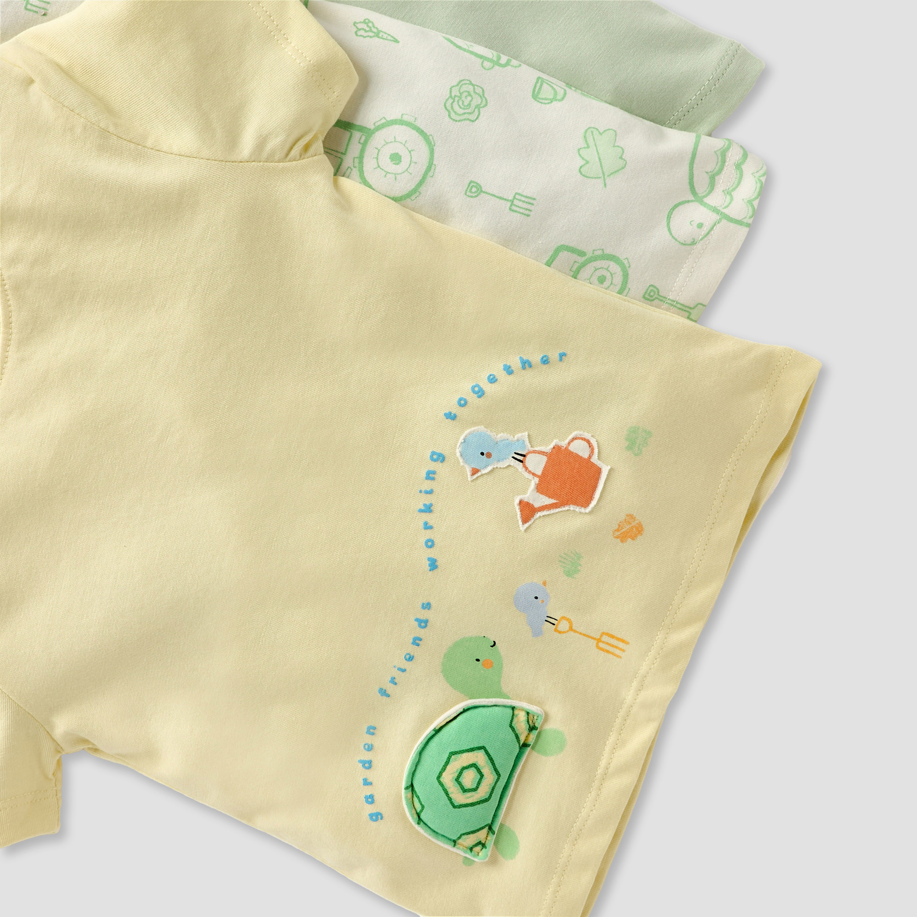 Juniors Animal Print T-shirt with Short Sleeves and Button Closure - Set of 3-baby-boys-clothing-multipacks-image-6