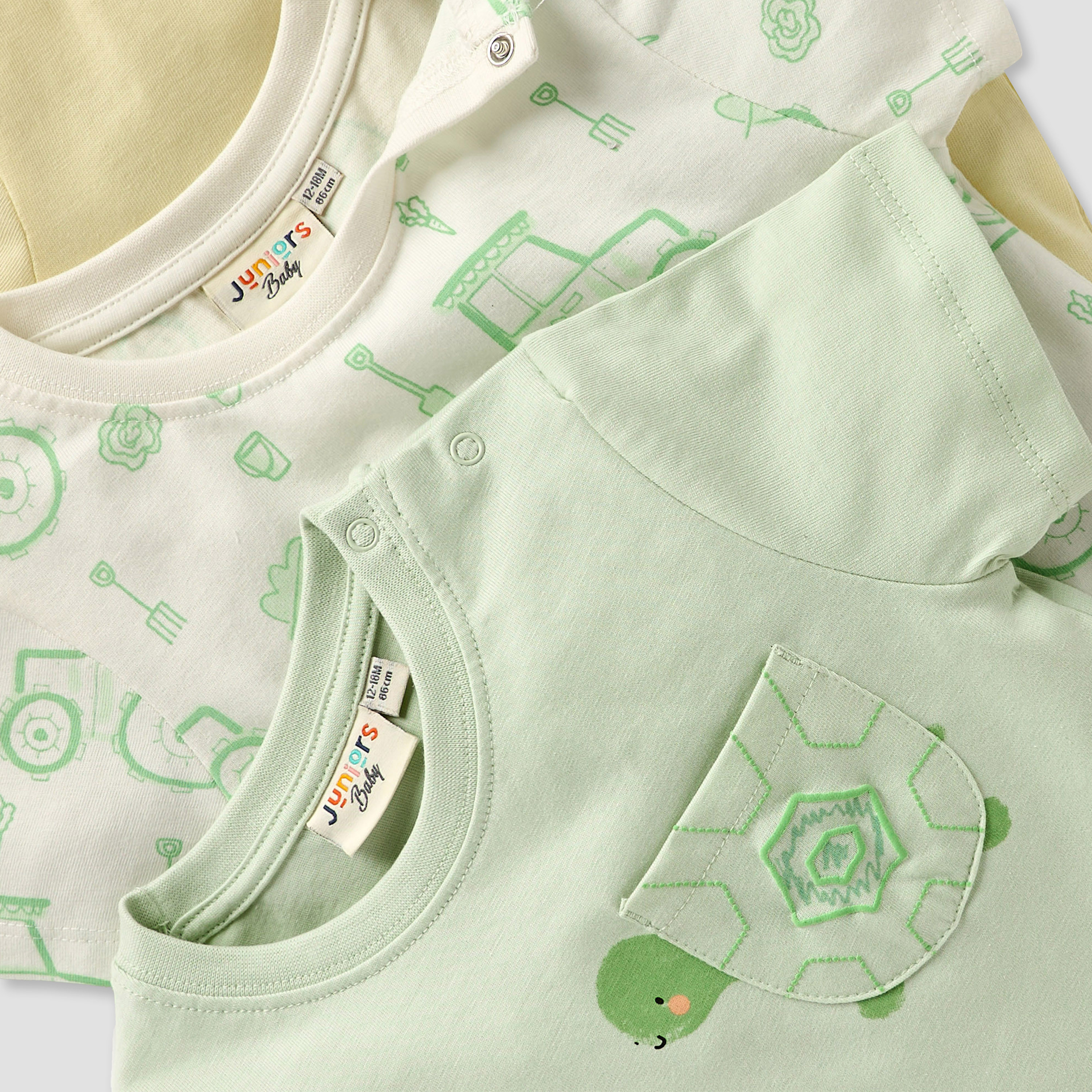 Juniors Animal Print T-shirt with Short Sleeves and Button Closure - Set of 3-baby-boys-clothing-multipacks-image-7