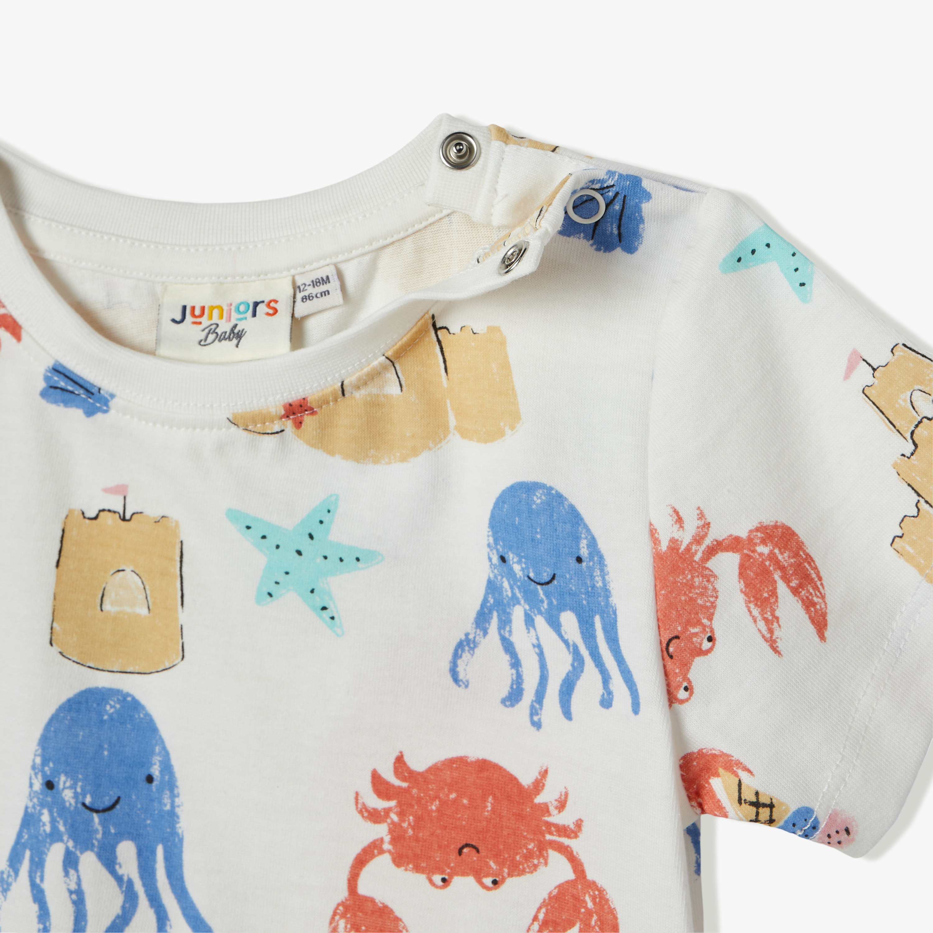 Juniors Graphic Print Crew Neck T-shirt with Button Closure-baby-boys-clothing-tshirtsandpolos-image-3