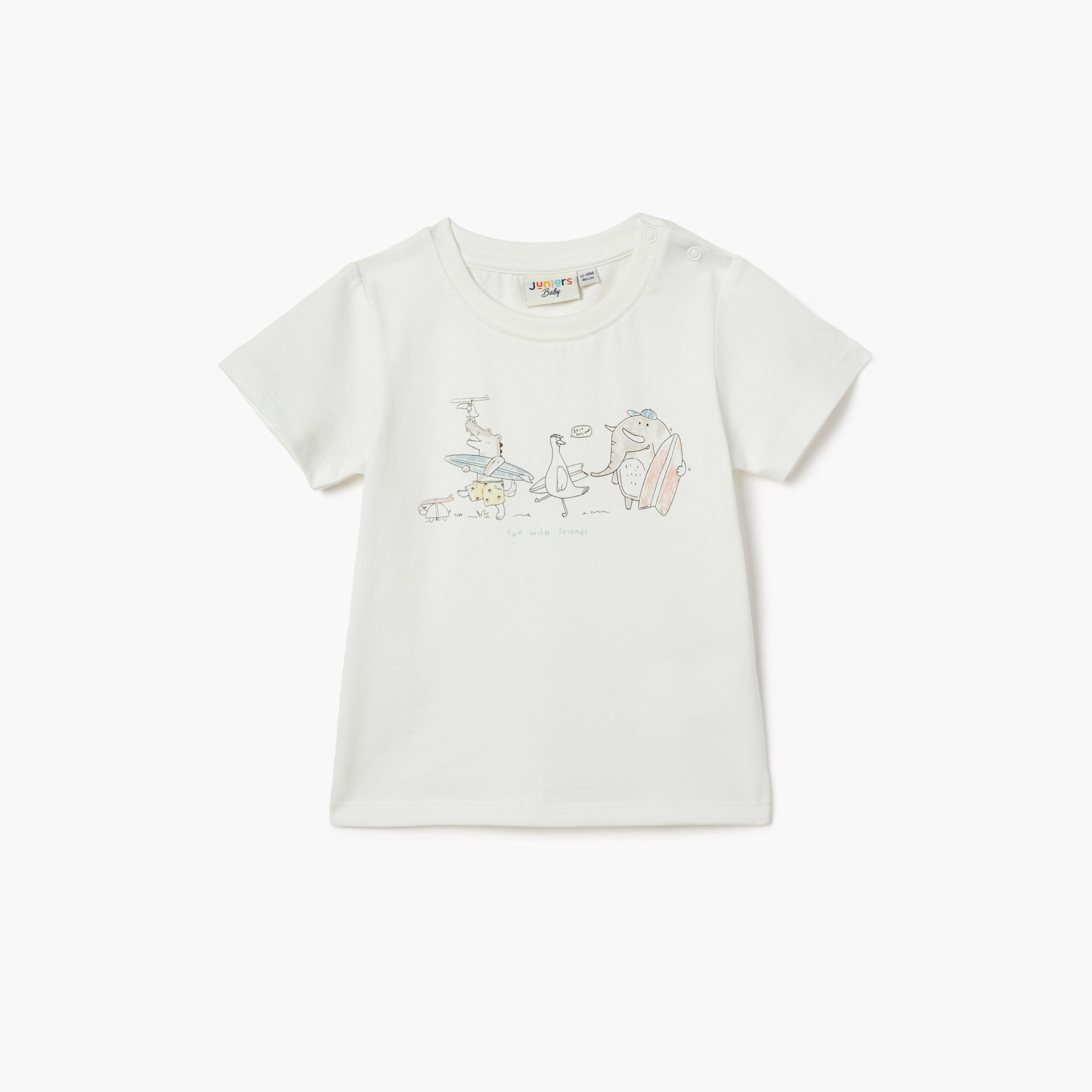 Juniors Printed T-shirt with Short Sleeves-baby-boys-clothing-tshirtsandpolos-image-1