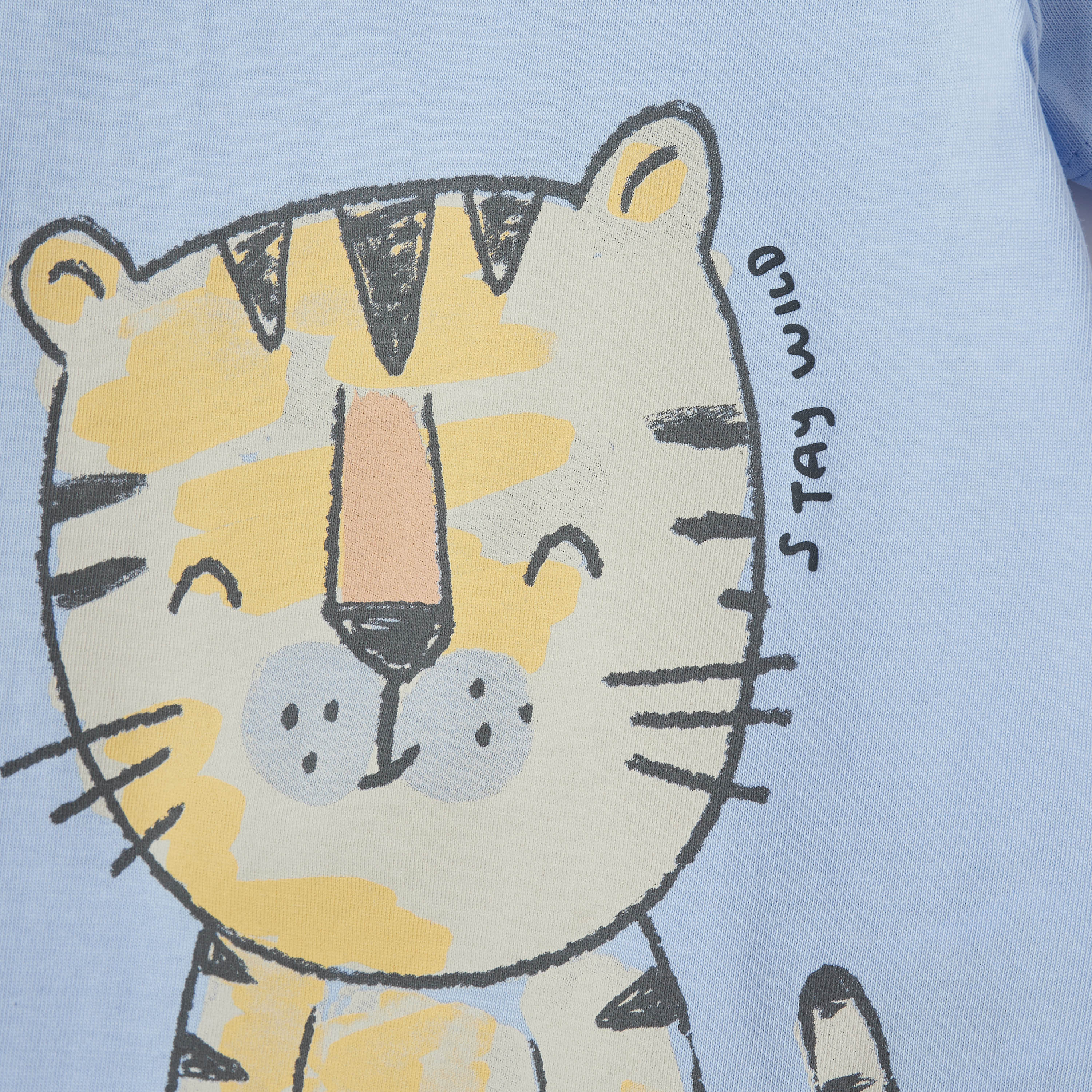 Juniors Tiger Print T-shirt with Short Sleeves-baby-boys-clothing-tshirtsandpolos-image-4
