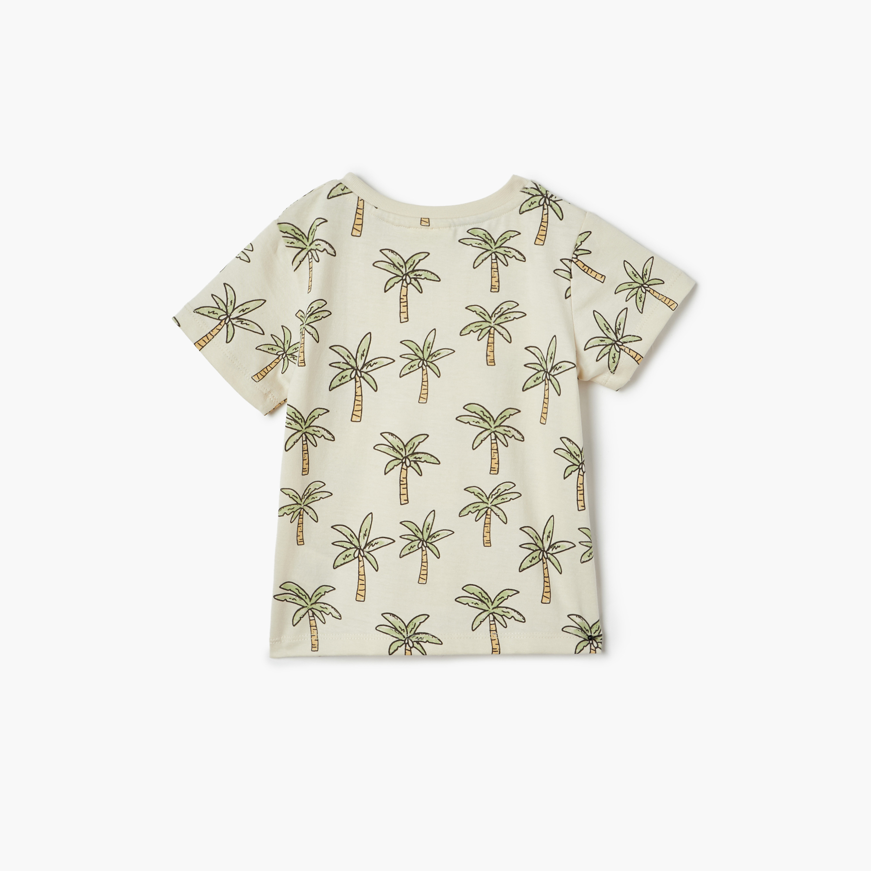 Juniors All-Over Palm Tree Print T-shirt with Short Sleeves-baby-boys-clothing-tshirtsandpolos-image-2