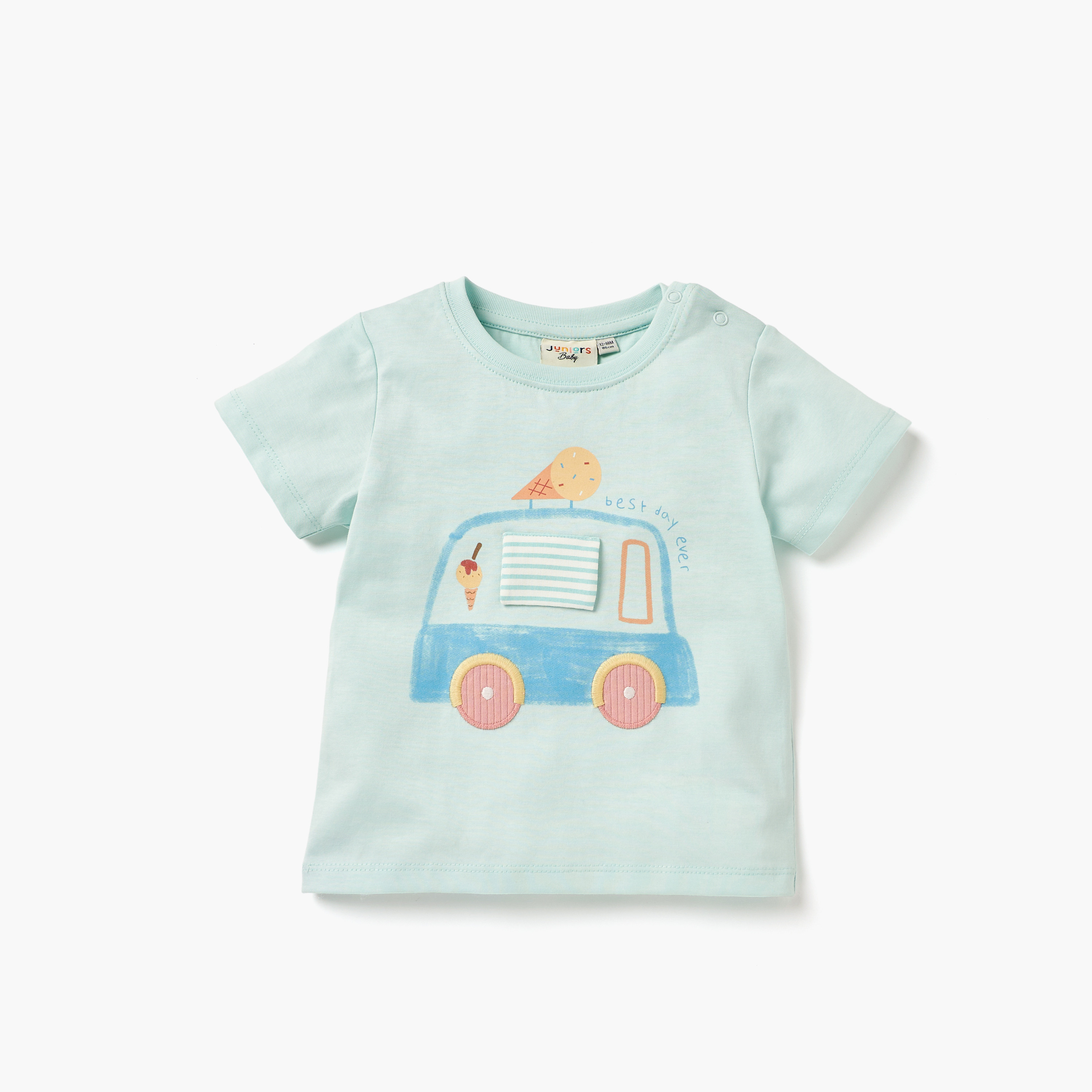 Juniors Printed T-shirt with Short Sleeves - Set of 3-baby-boys-clothing-tshirtsandpolos-image-2