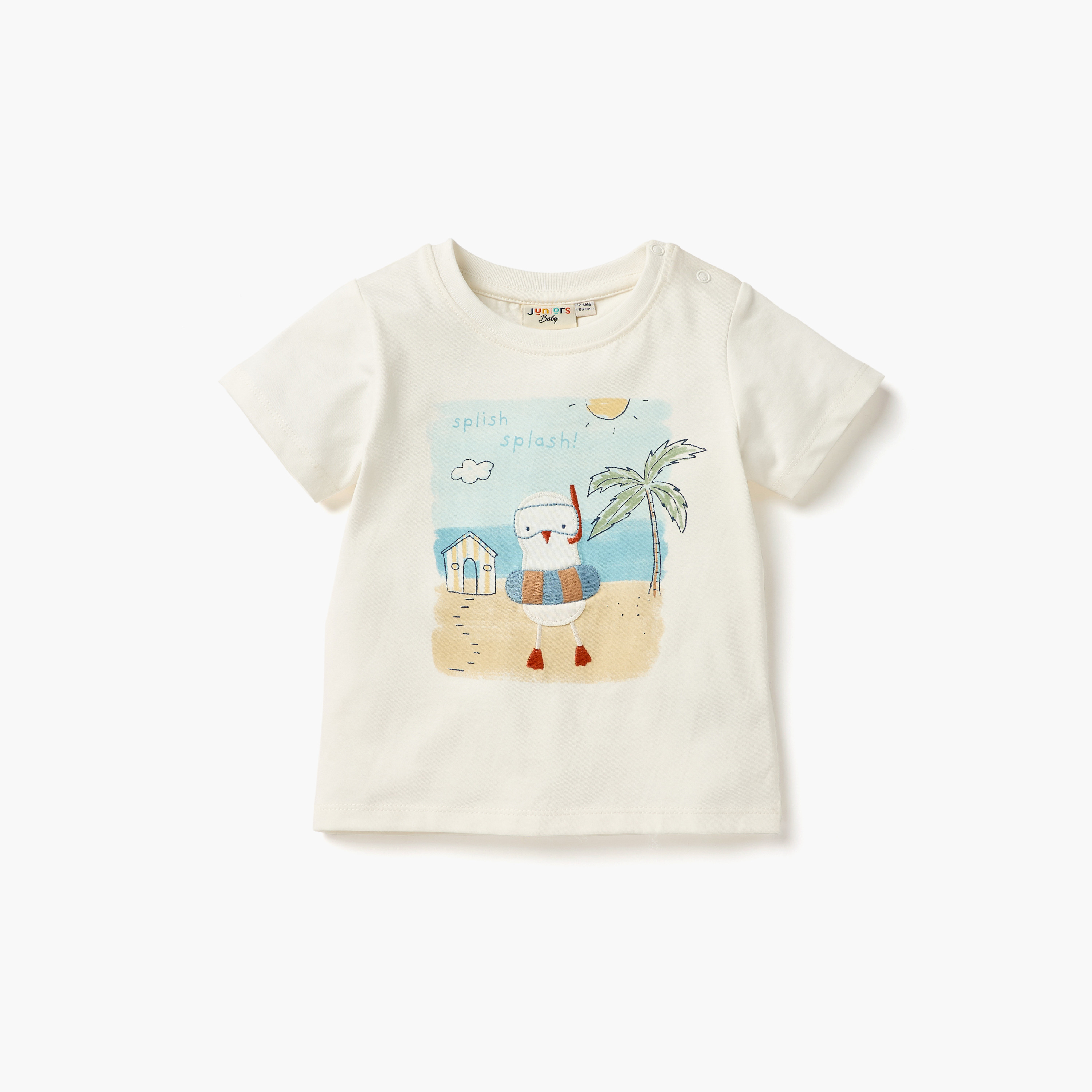 Juniors Applique Detail T-shirt with Short Sleeves - Set of 3-baby-boys-clothing-multipacks-image-6