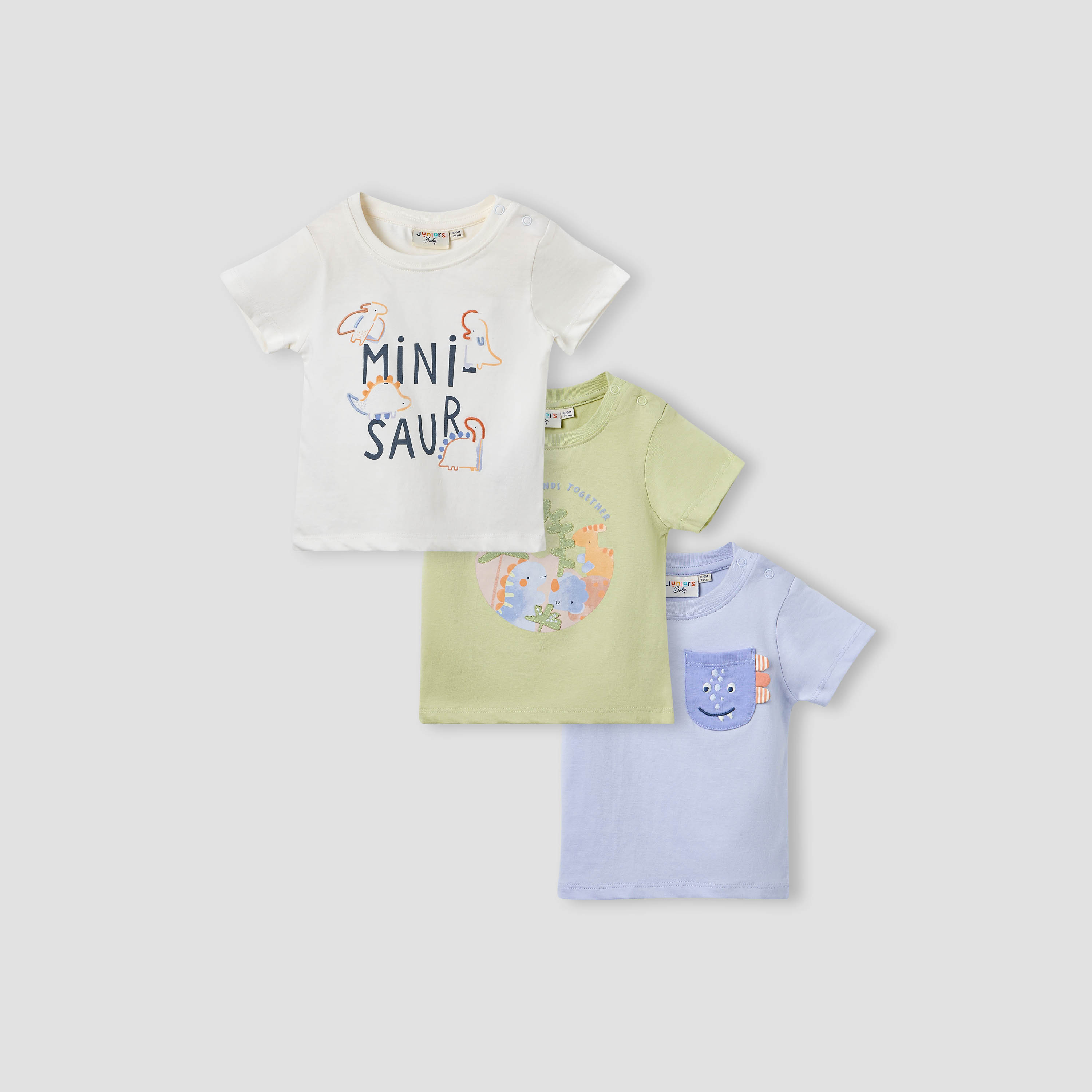 Juniors Printed T-shirt with Short Sleeves - Set of 3-baby-boys-clothing-tshirtsandpolos-image-1