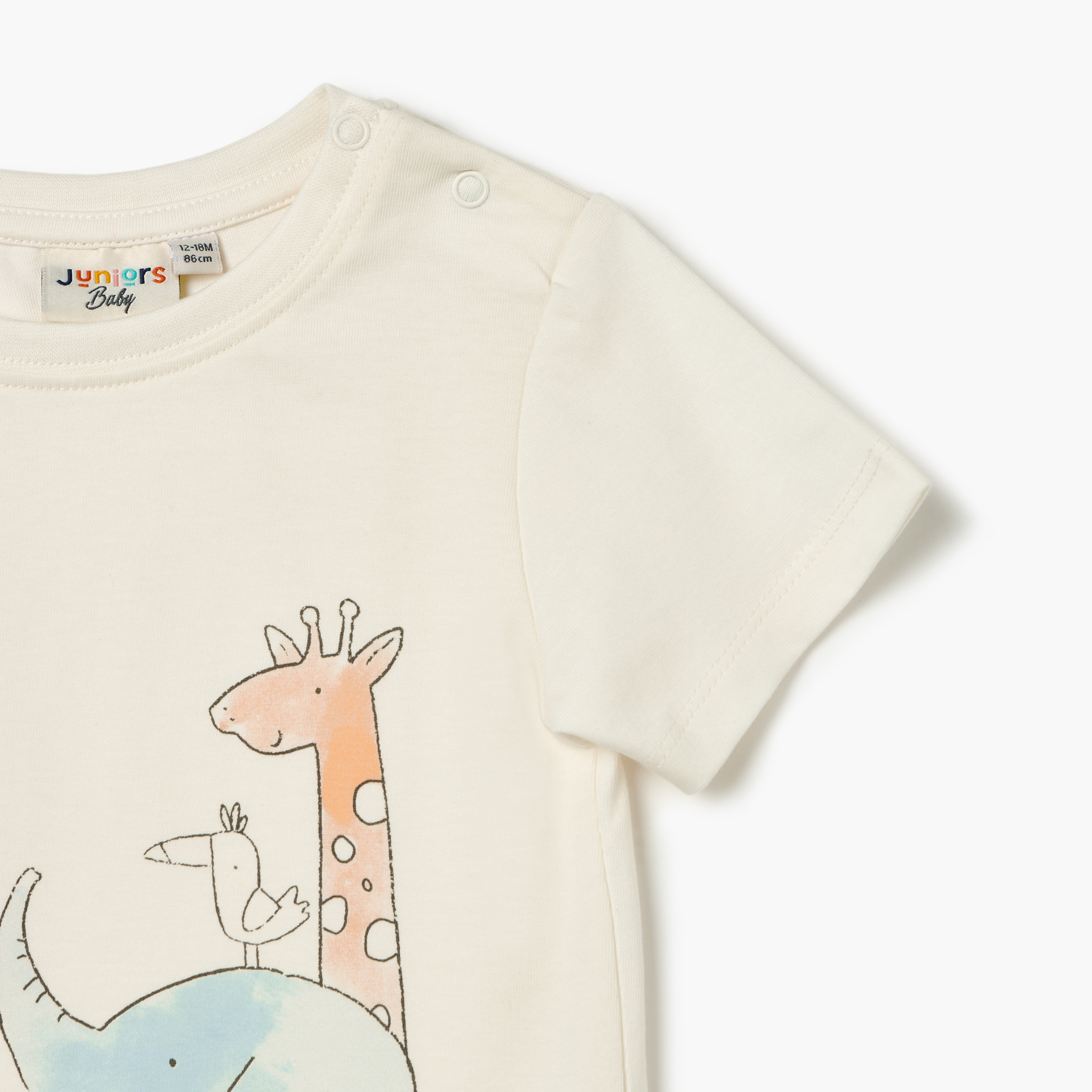 Juniors Animal Print T-shirt with Short Sleeves and Button Closure-baby-boys-clothing-tshirtsandpolos-image-4
