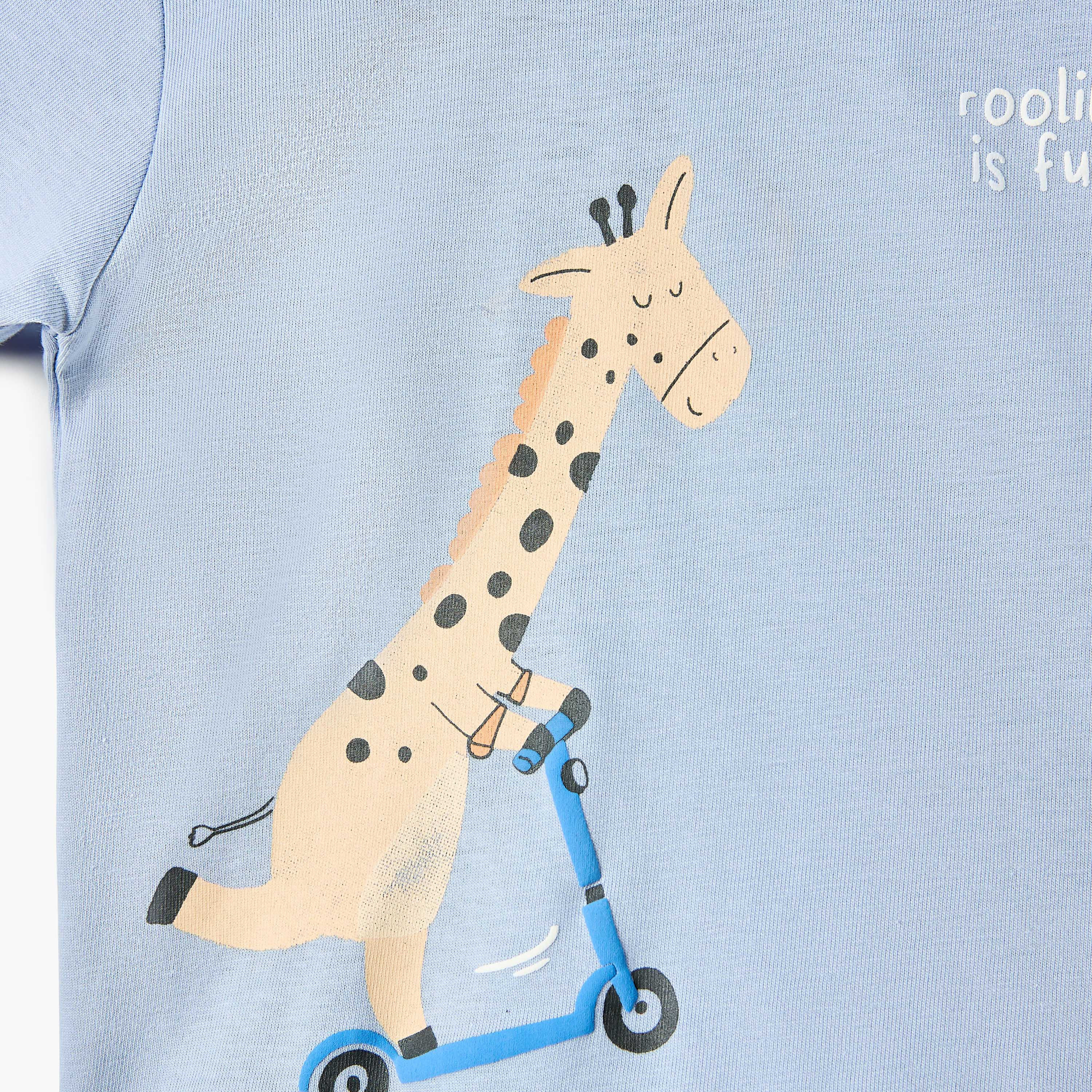 تيشيرت بأكمام قصيرة وطبعات زرافة من جونيورز-baby-boys-clothing-tshirtsandpolos-image-3
