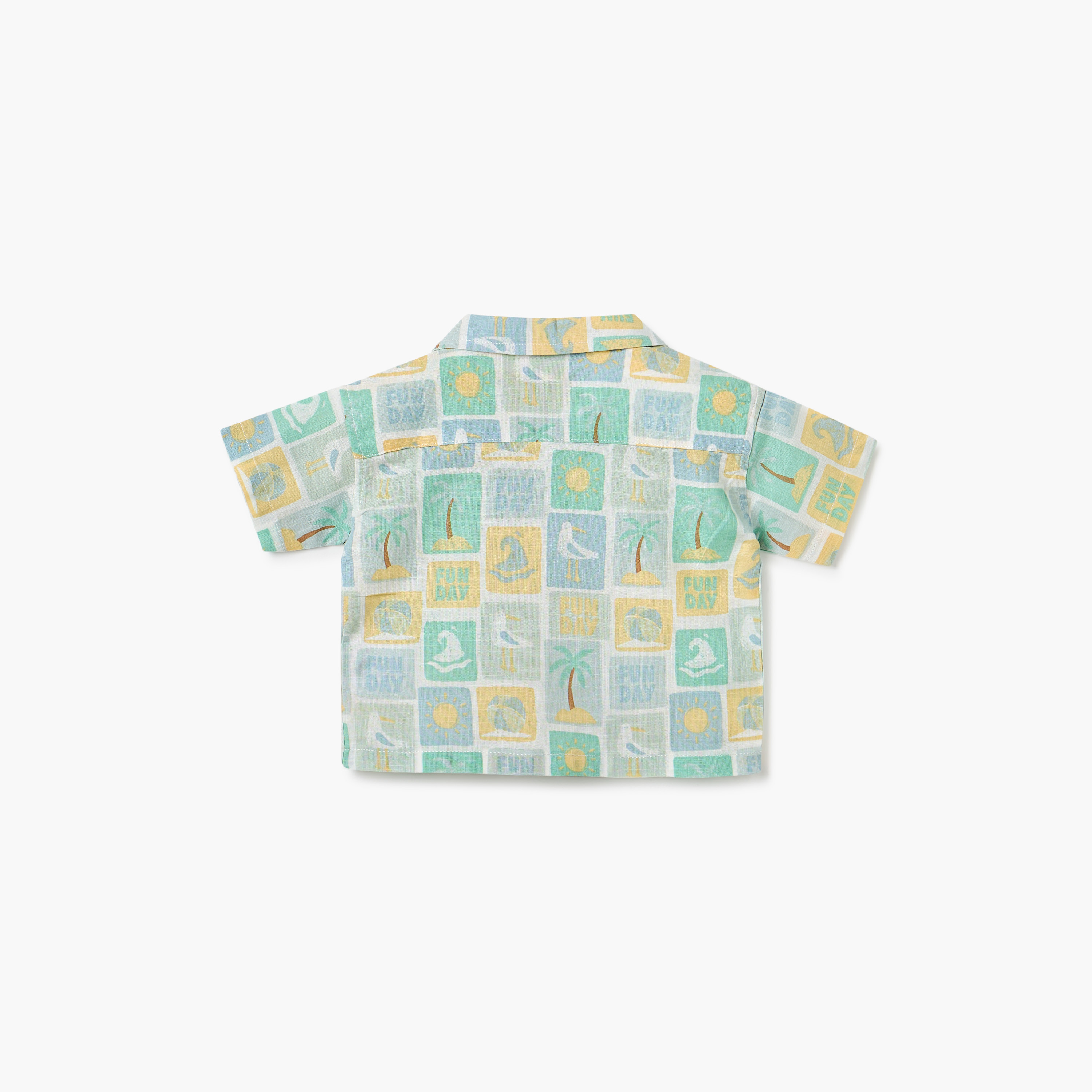 Juniors Printed Shirt with Short Sleeves-baby-boys-clothing-tshirtsandpolos-image-2