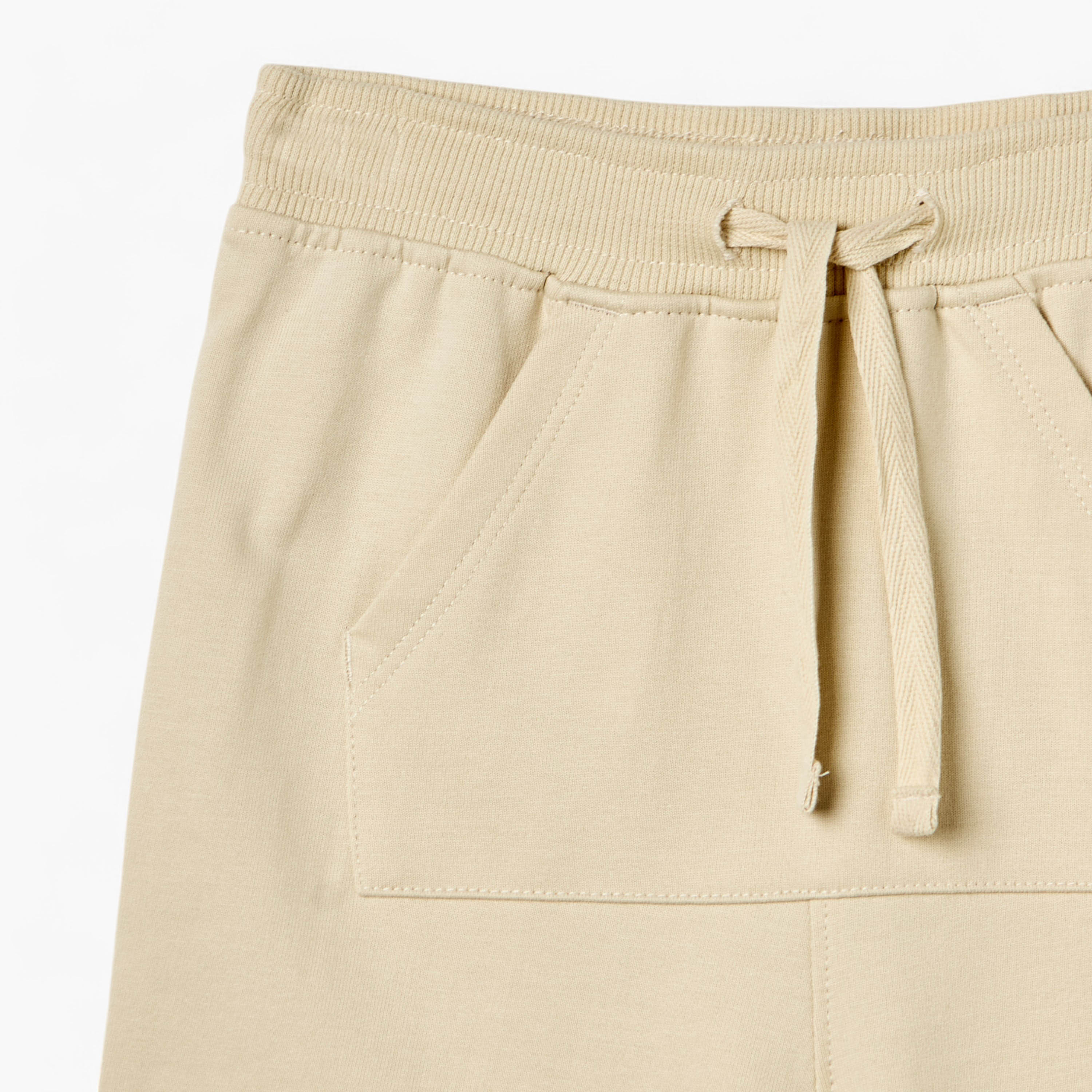 Juniors Solid Shorts with Drawstring Closure and Pockets-baby-boys-clothing-bottoms-shorts-image-3