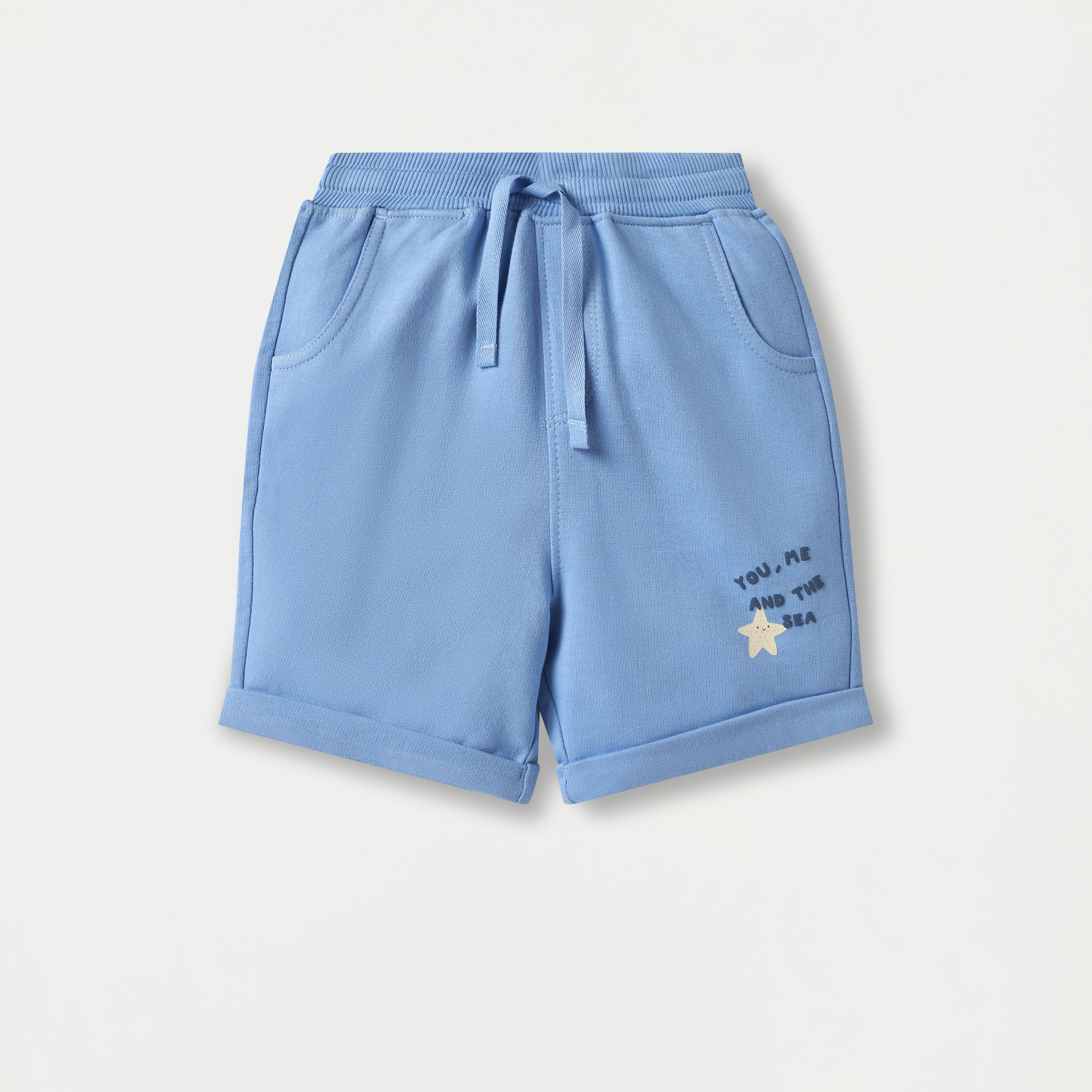 Juniors Sea Print Shorts with Elasticated Drawstring Closure - Set of 2-baby-boys-clothing-bottoms-shorts-image-3