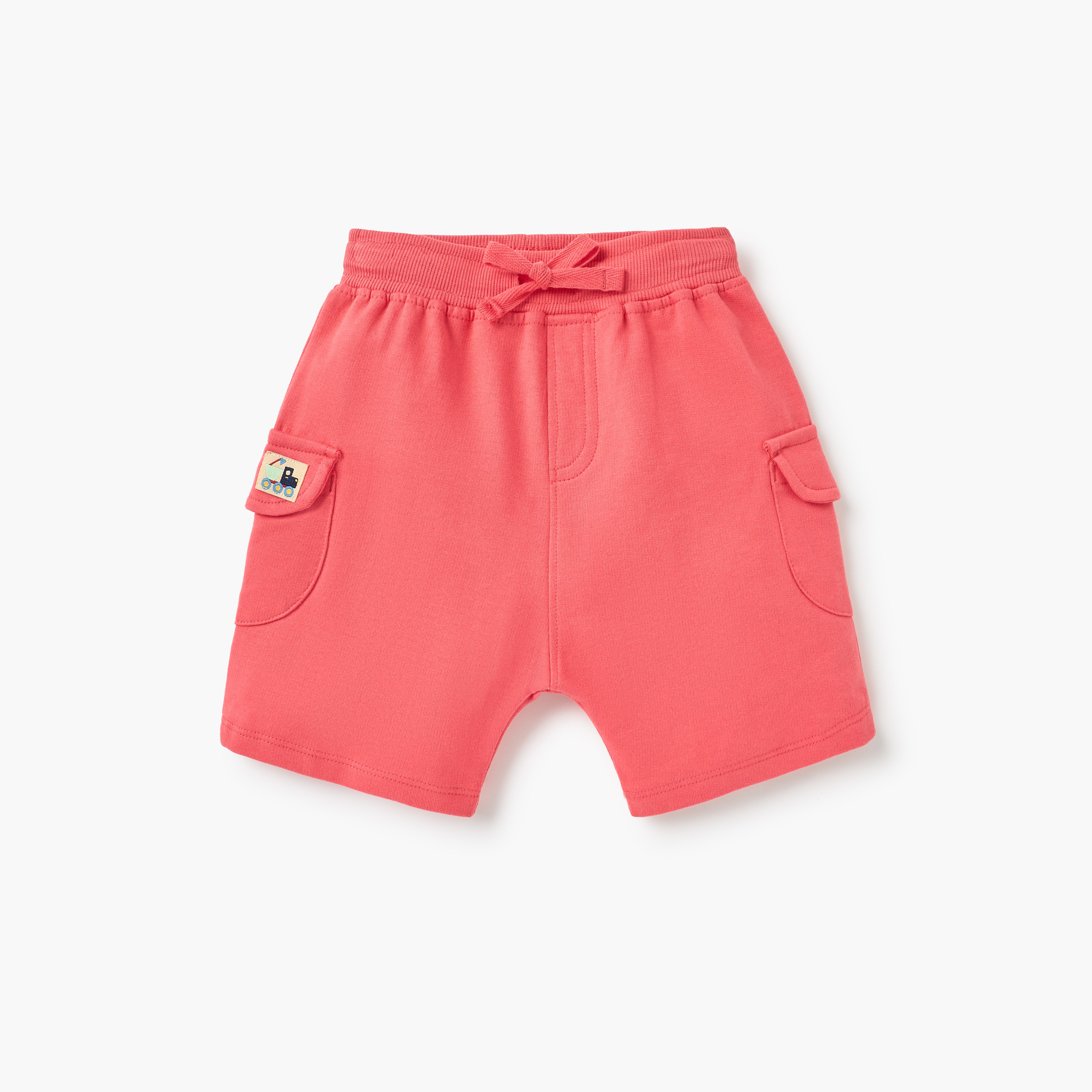 Juniors Applique Detail Shorts with Drawstring Closure and Pockets - Set of 2-baby-boys-clothing-bottoms-shorts-image-3