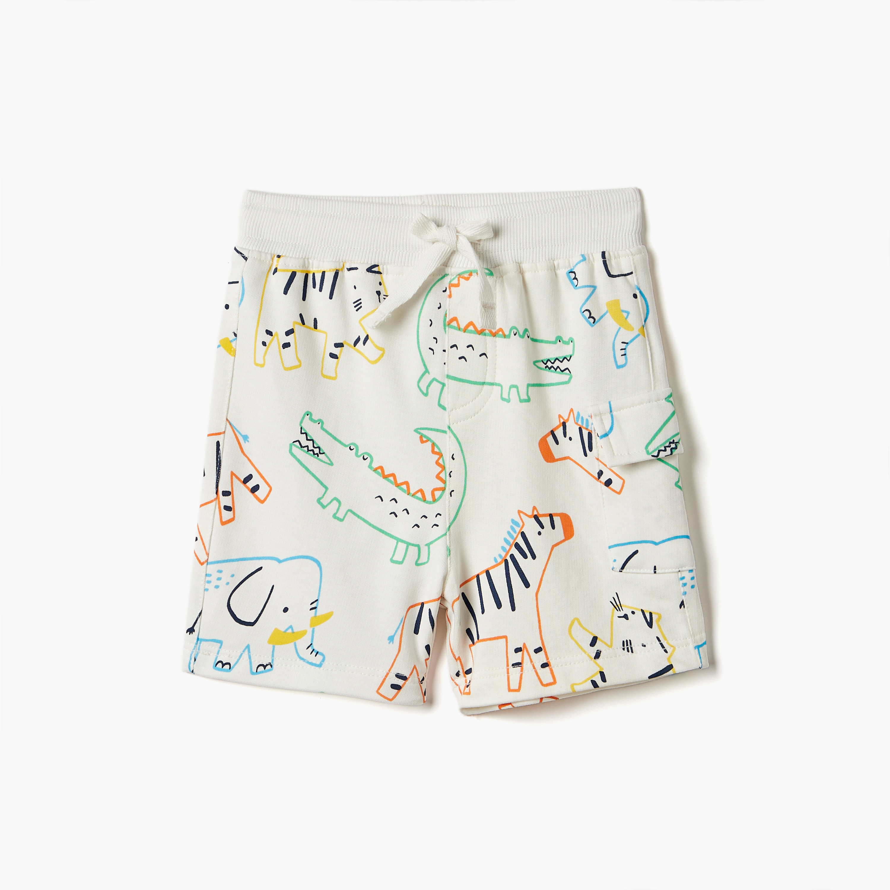 Juniors Printed Shorts with Drawstring Closure and Pocket-baby-boys-clothing-bottoms-shorts-image-1