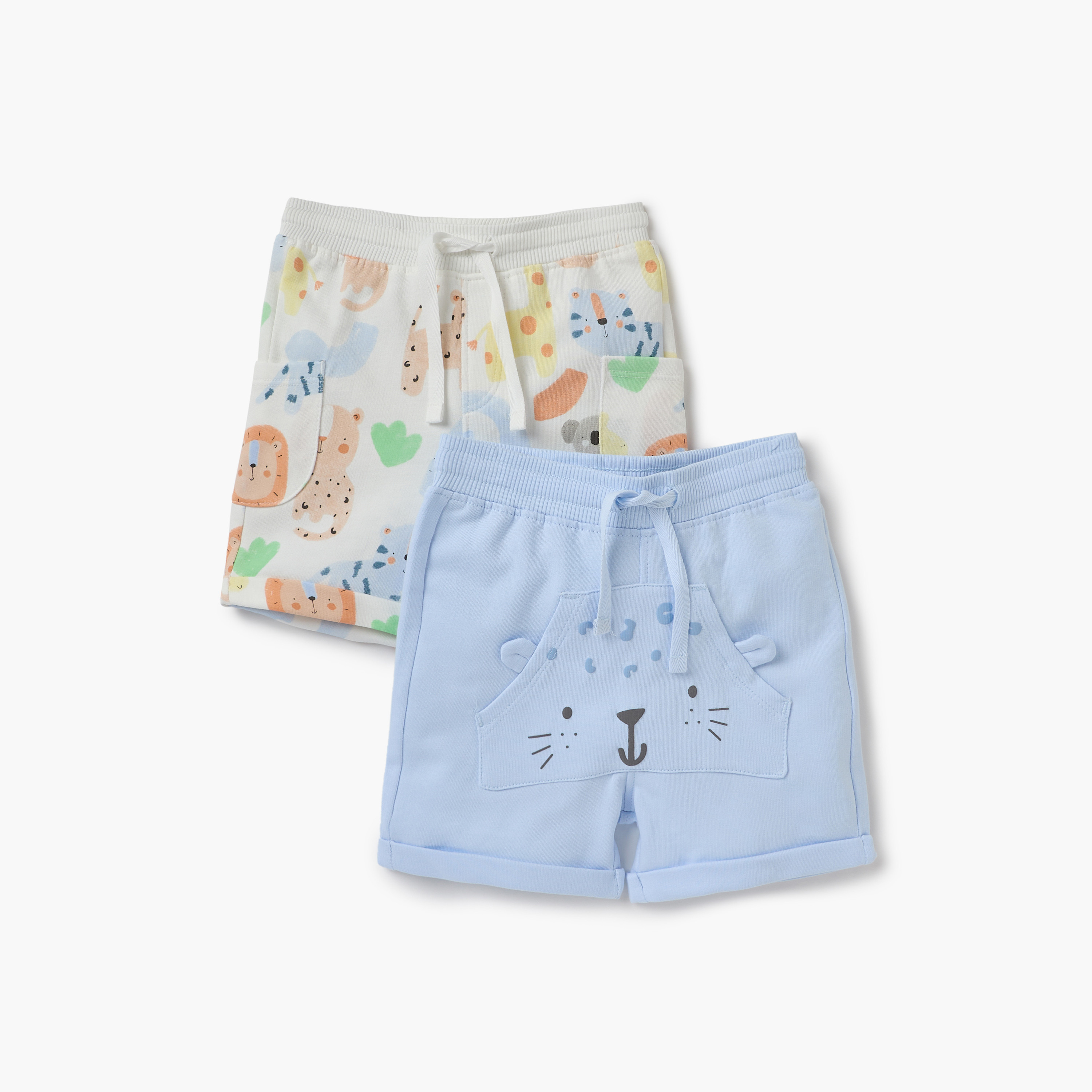 Juniors Animal Print Shorts - Set of 2-baby-boys-clothing-bottoms-shorts-image-1