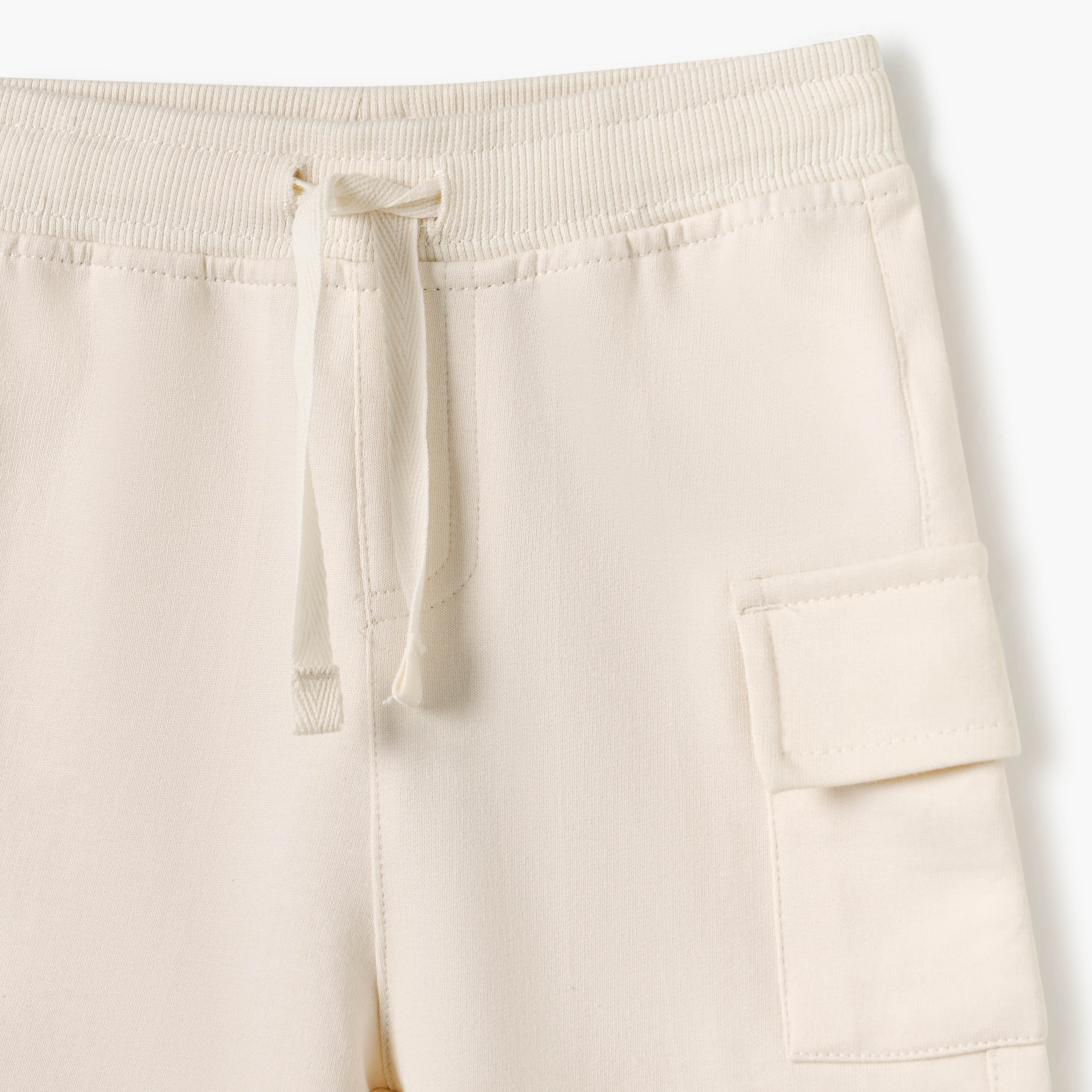 Juniors Solid Shorts with Pockets and Drawstring Closure-baby-boys-clothing-bottoms-shorts-image-3