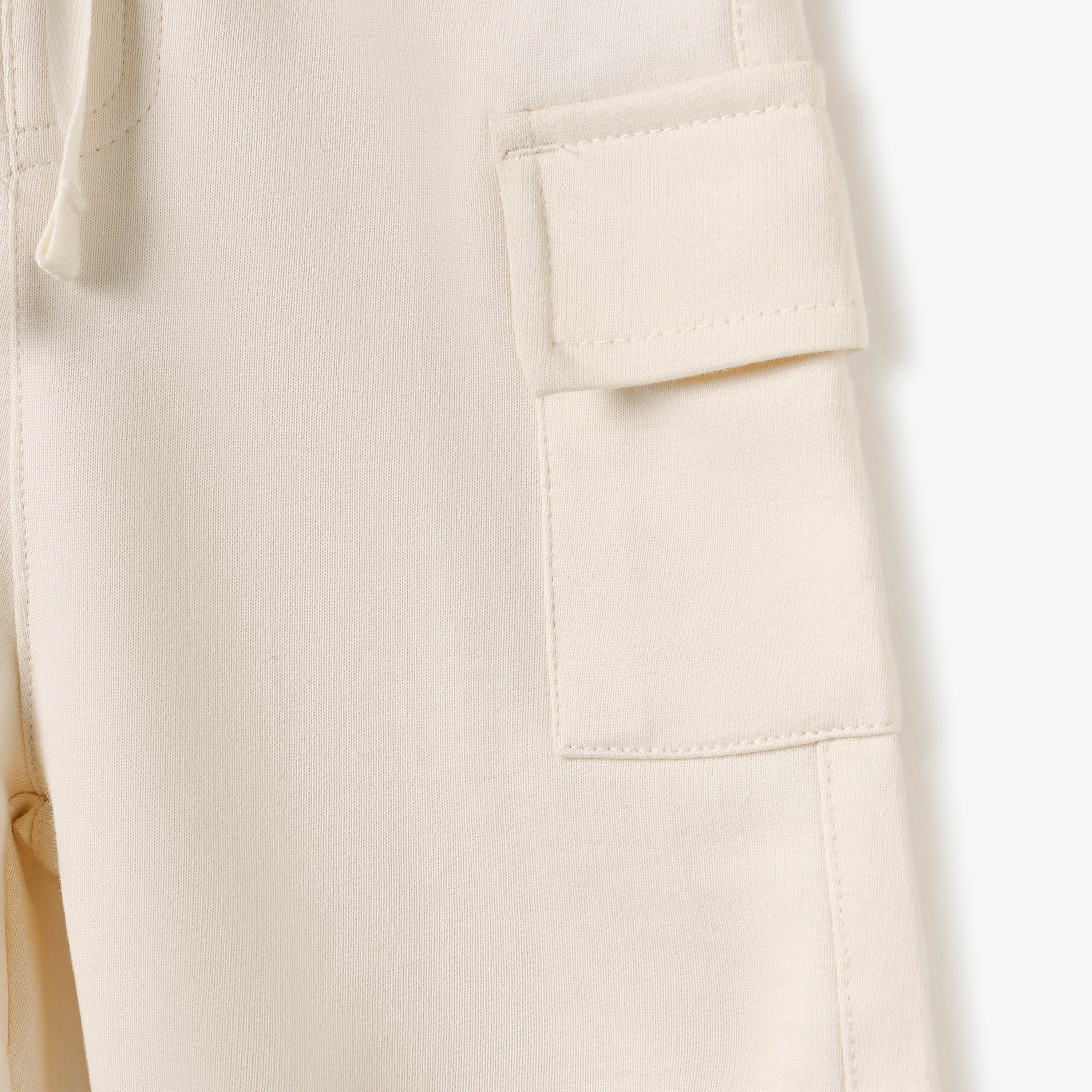 Juniors Solid Shorts with Pockets and Drawstring Closure-baby-boys-clothing-bottoms-shorts-image-4